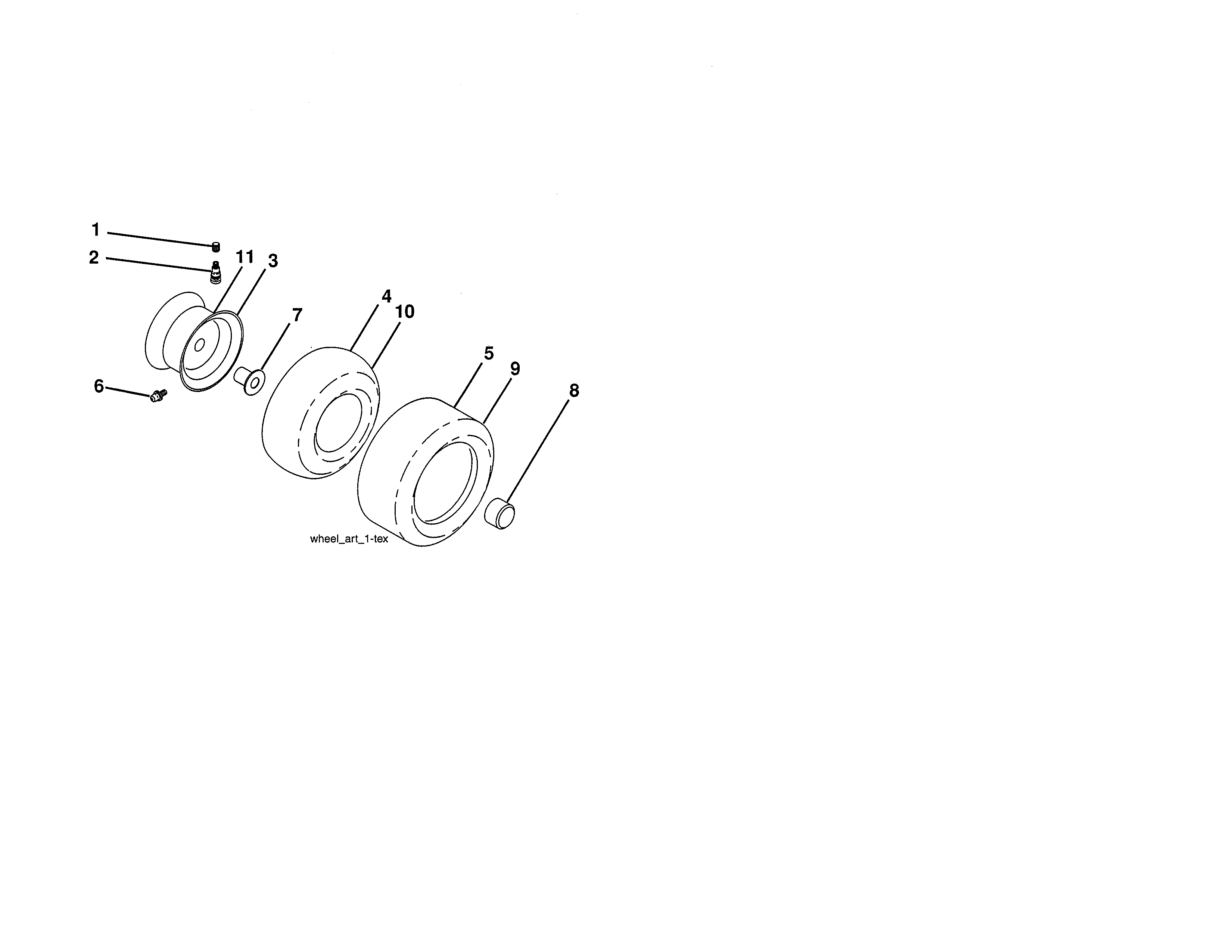 Craftsman 917204010 wheels & tires diagram