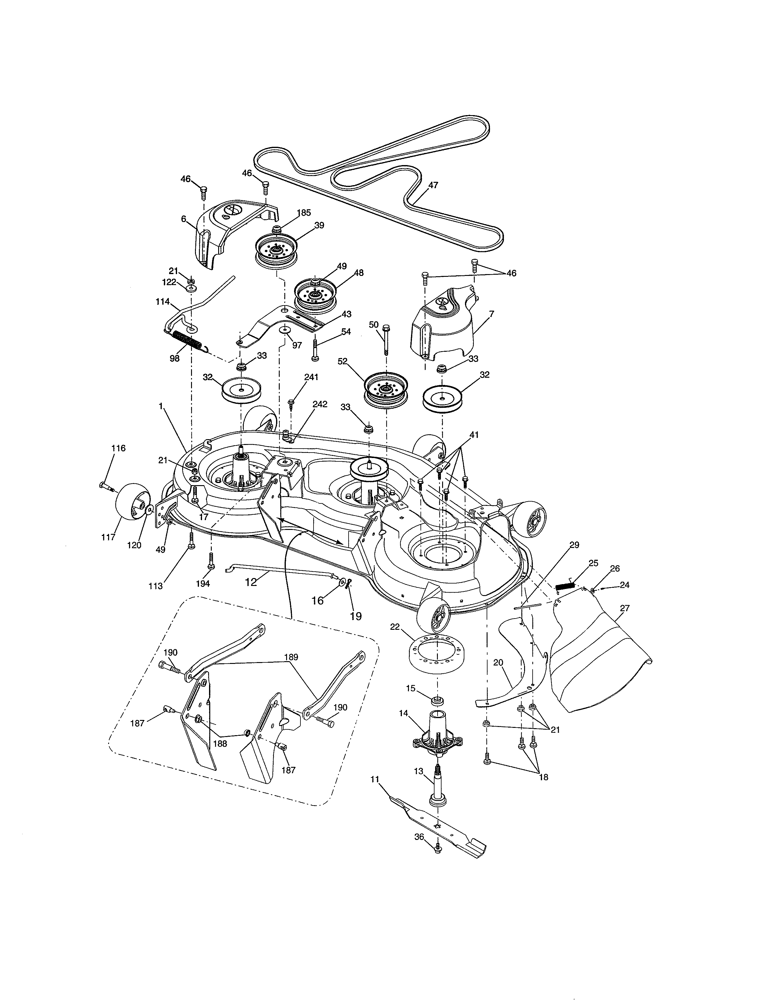 Craftsman 917204011 mower deck diagram