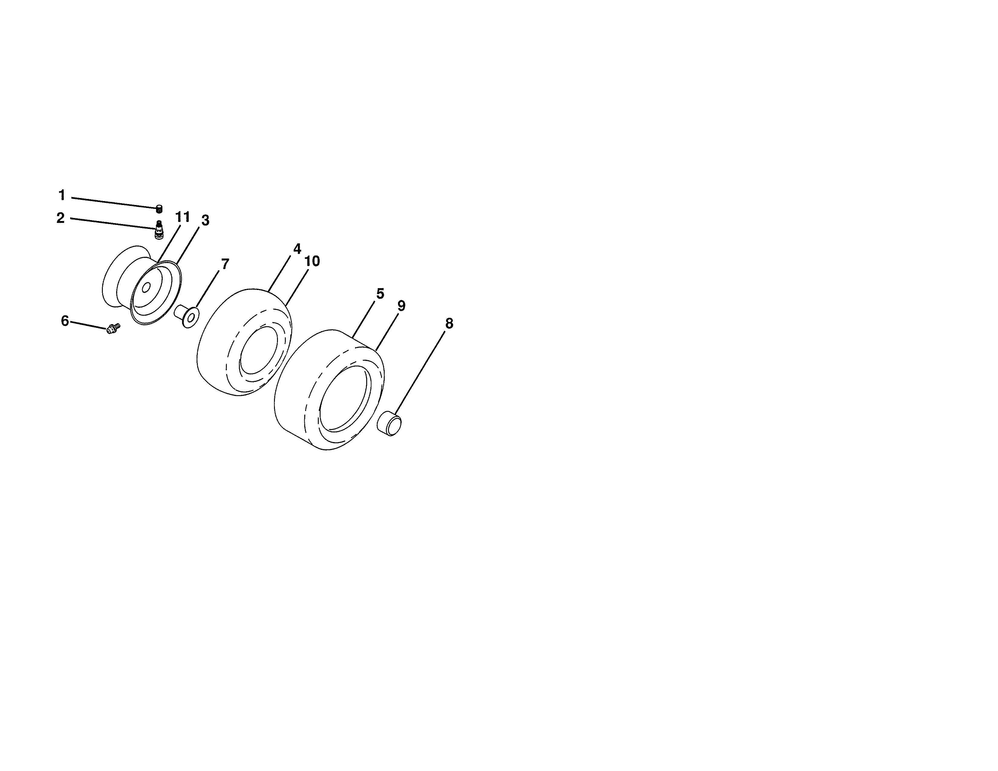 Craftsman 917204011 wheels & tires diagram