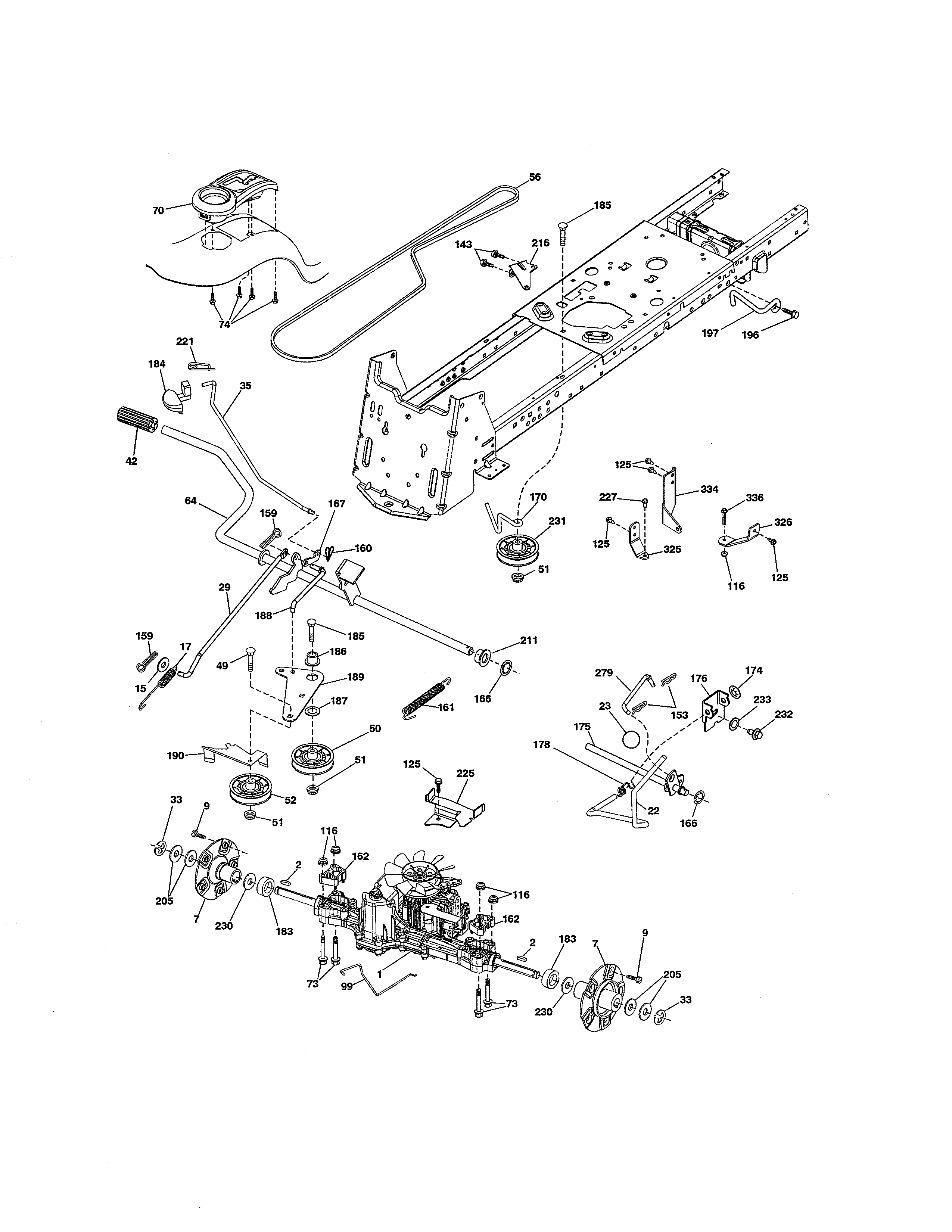 Craftsman 917204020 ground drive diagram