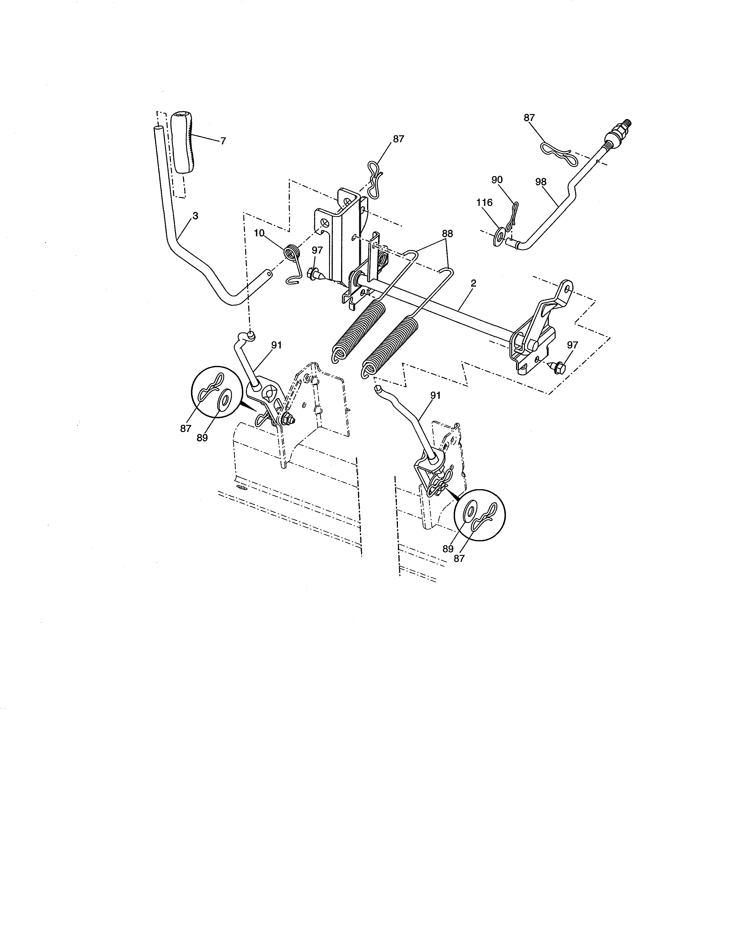Craftsman 917204020 lift assembly diagram