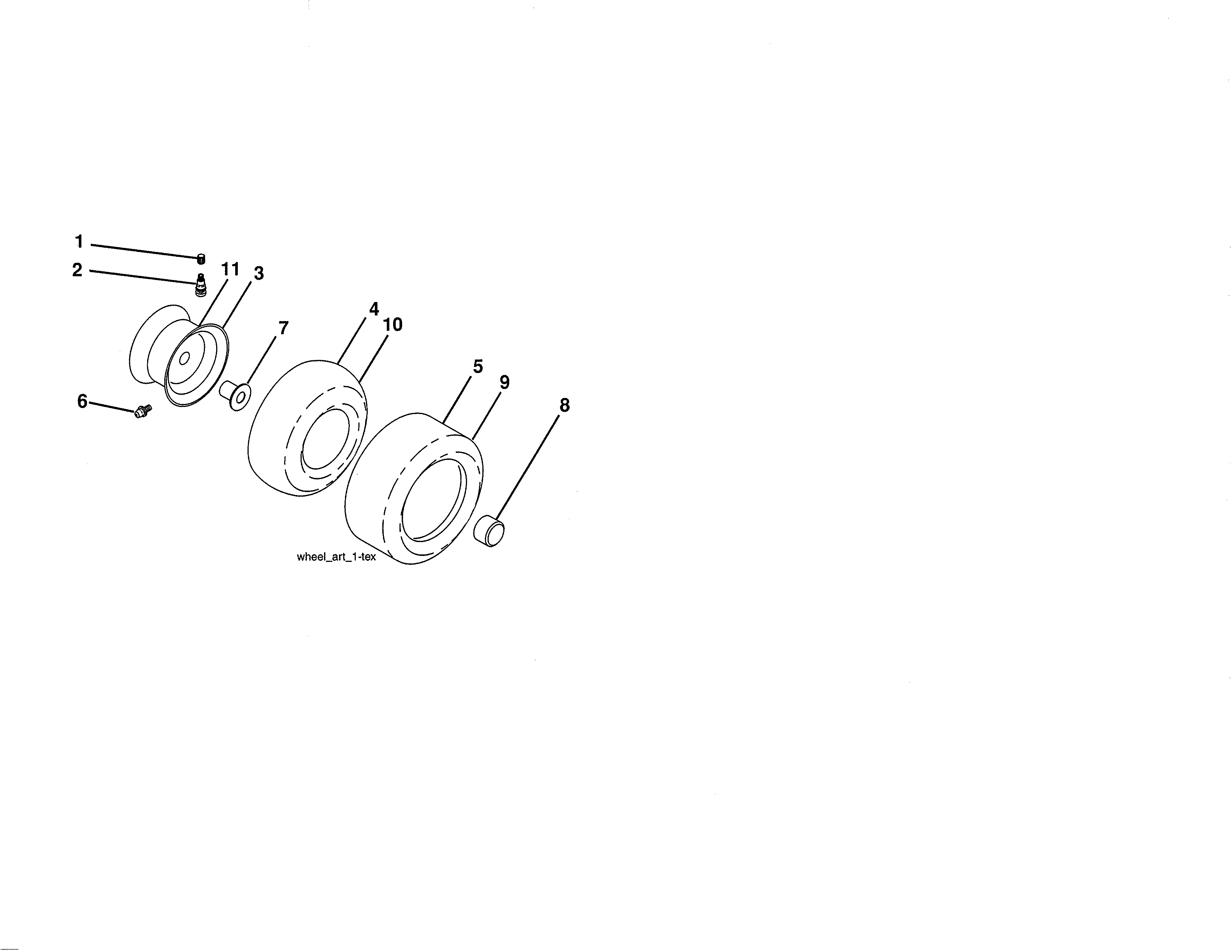 Craftsman 917204020 wheels & tires diagram