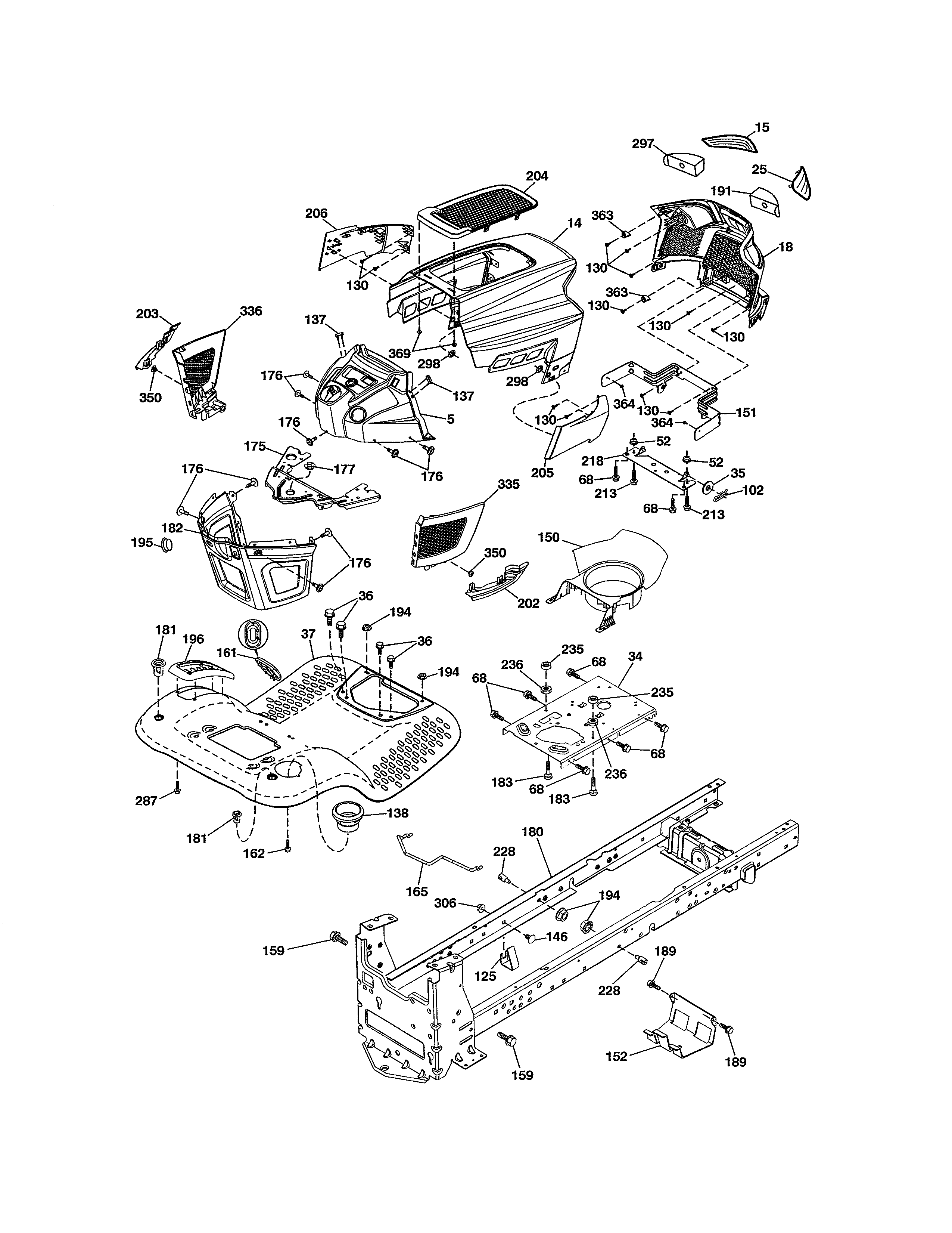 Craftsman 917988270 chassis assembly diagram