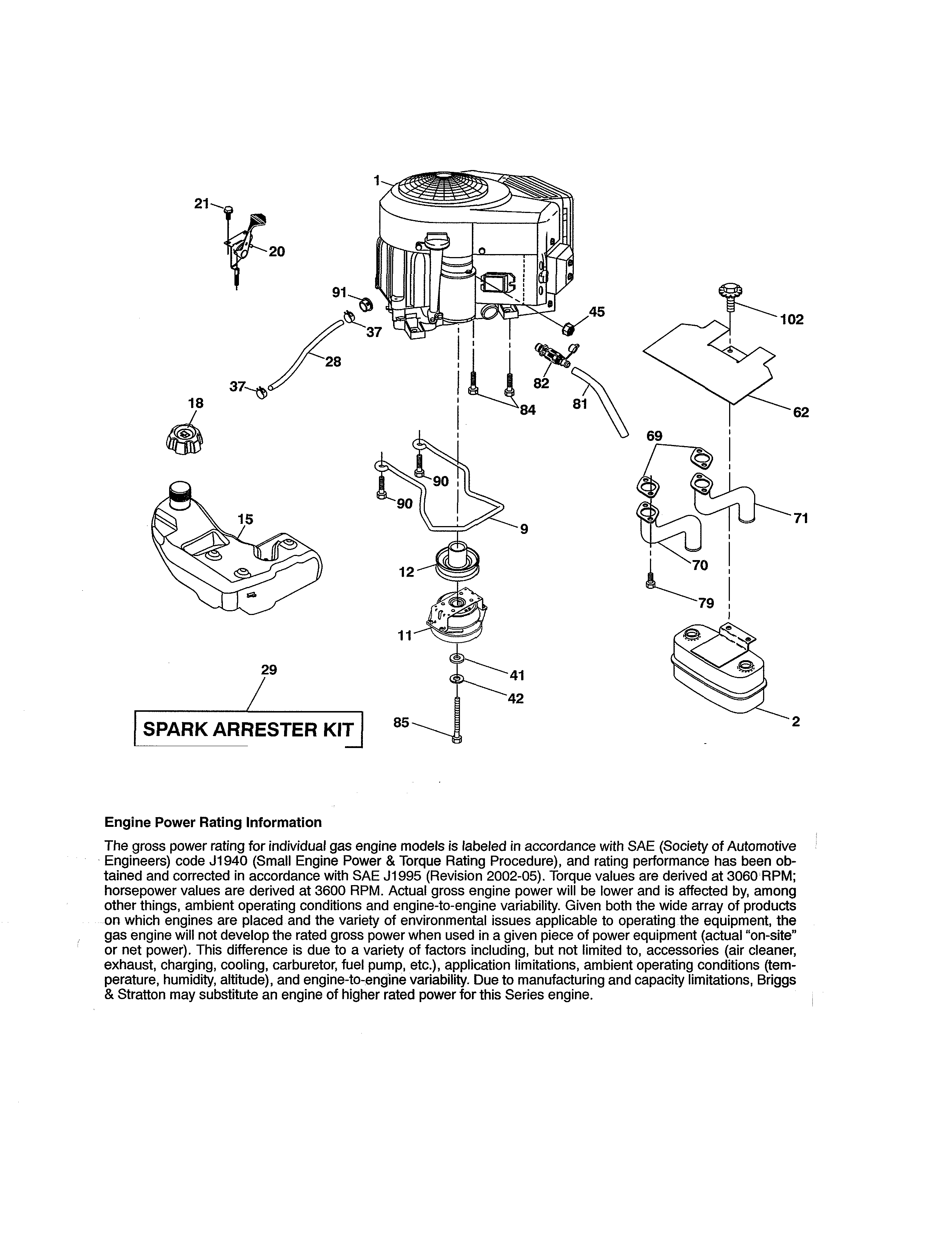 Craftsman 917988270 engine diagram