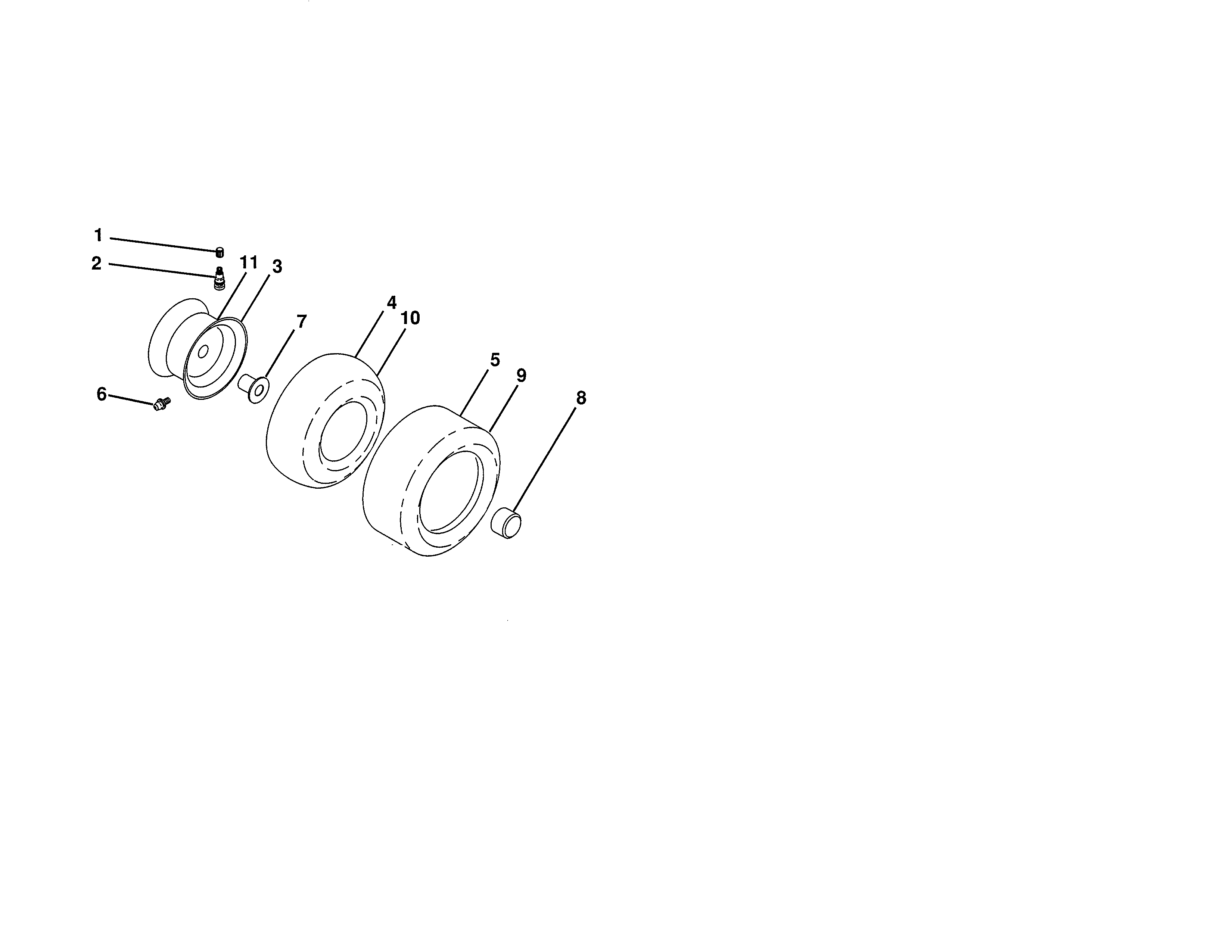 Craftsman 917988270 wheels & tires diagram