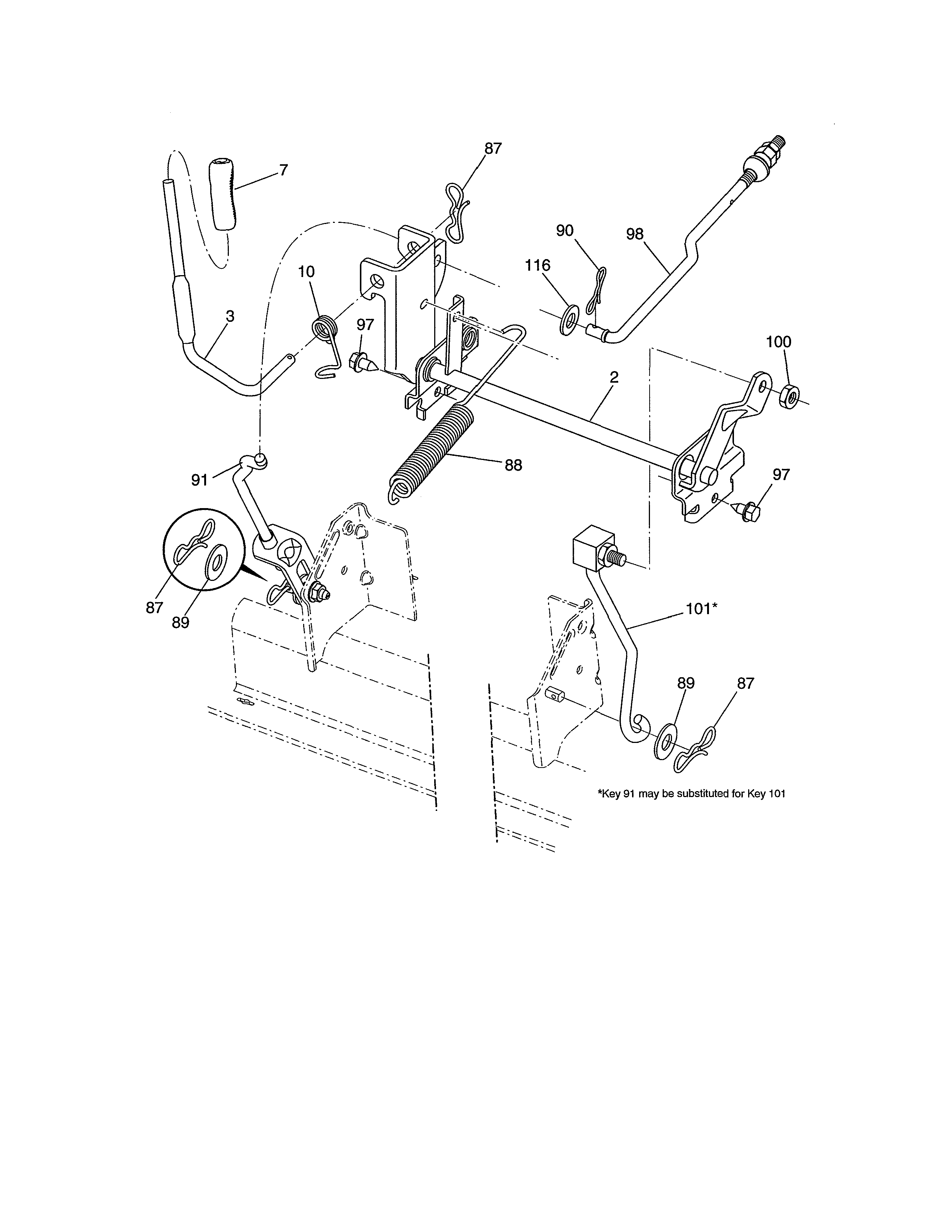 Craftsman 917989240 lift assembly diagram