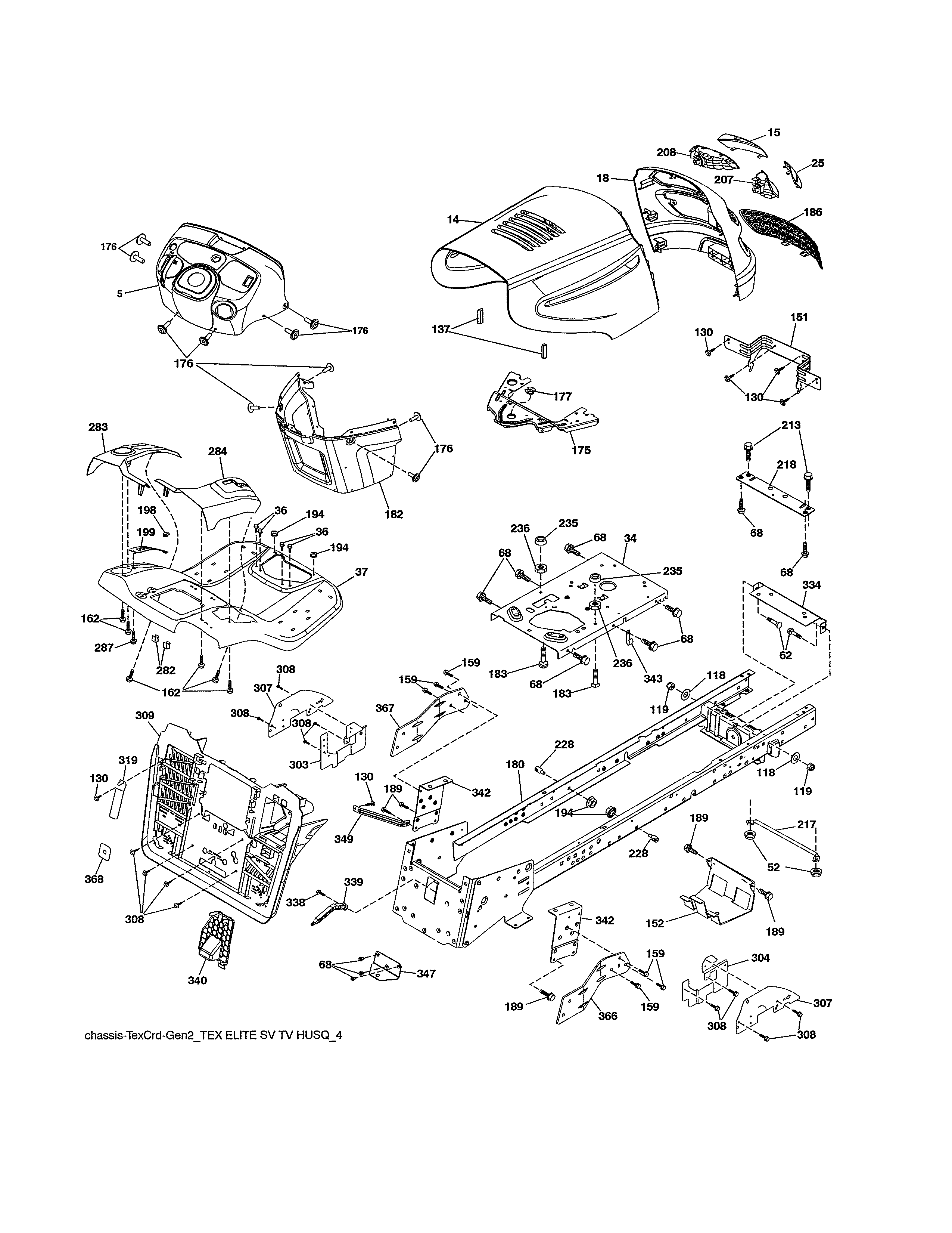 Craftsman 917989260 chassis assembly diagram