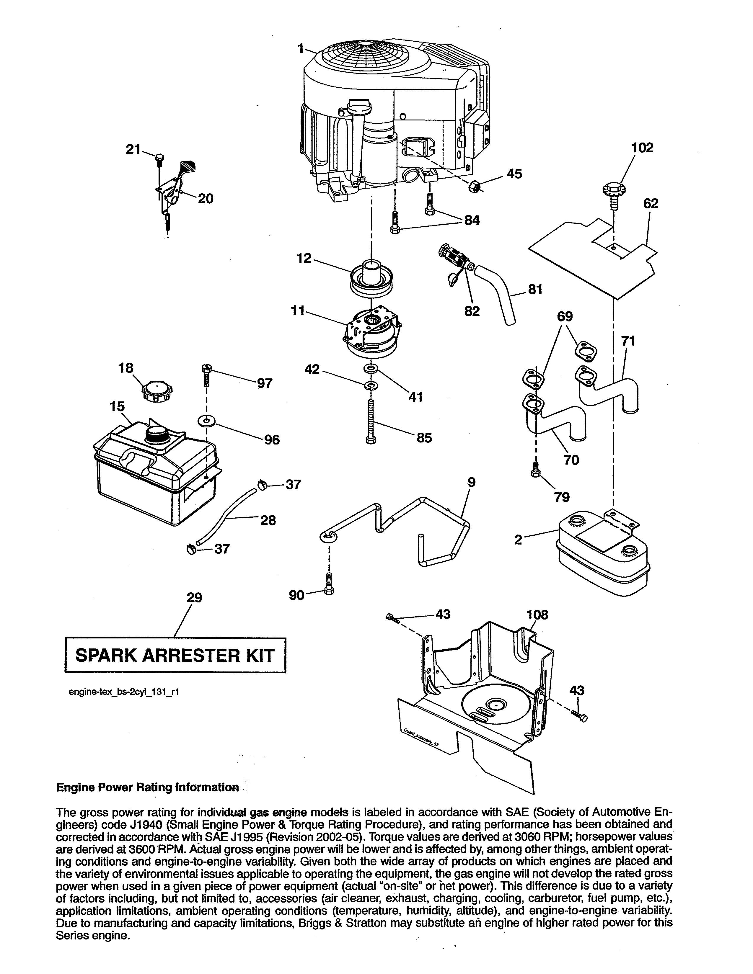 Craftsman 917989260 engine diagram