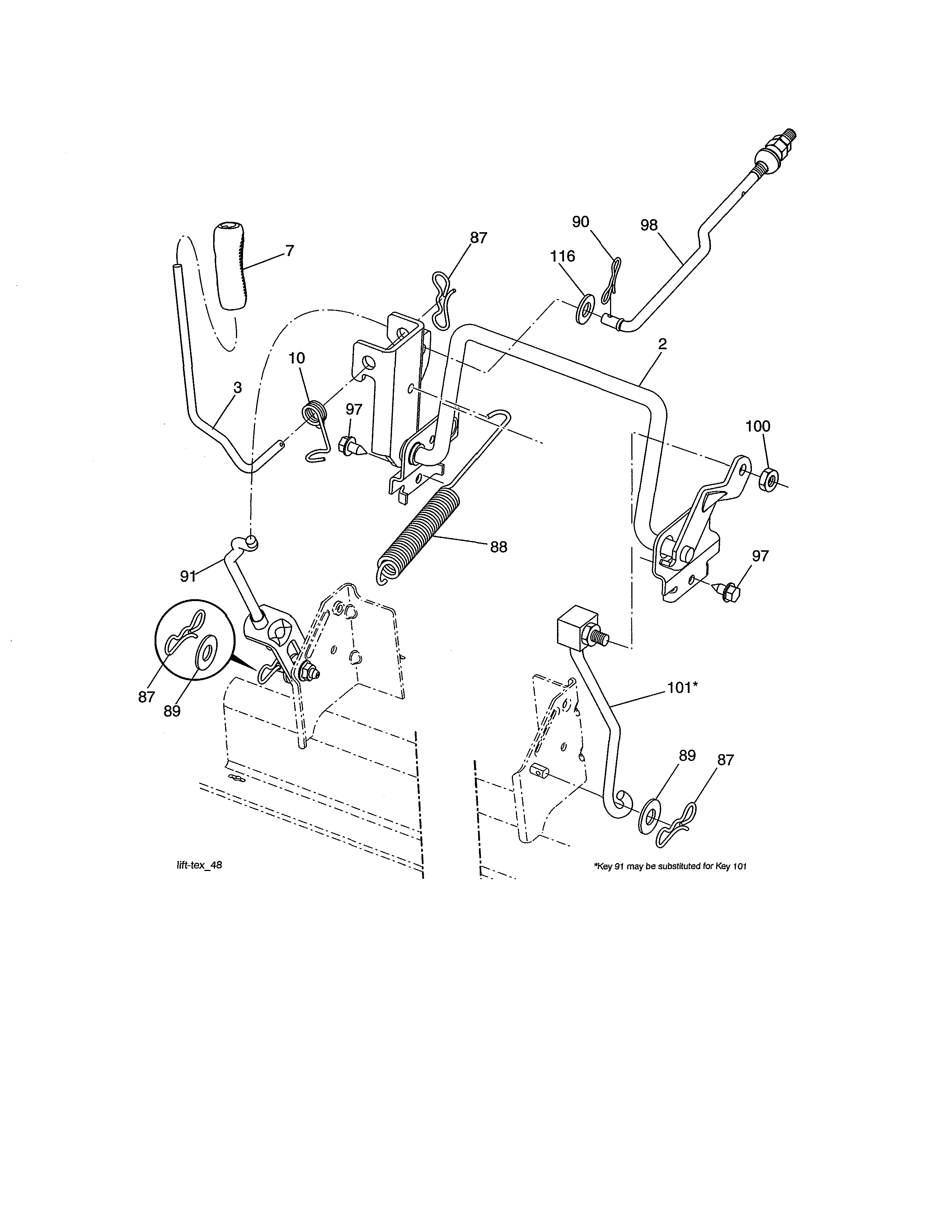 Craftsman 917989260 lift assembly diagram