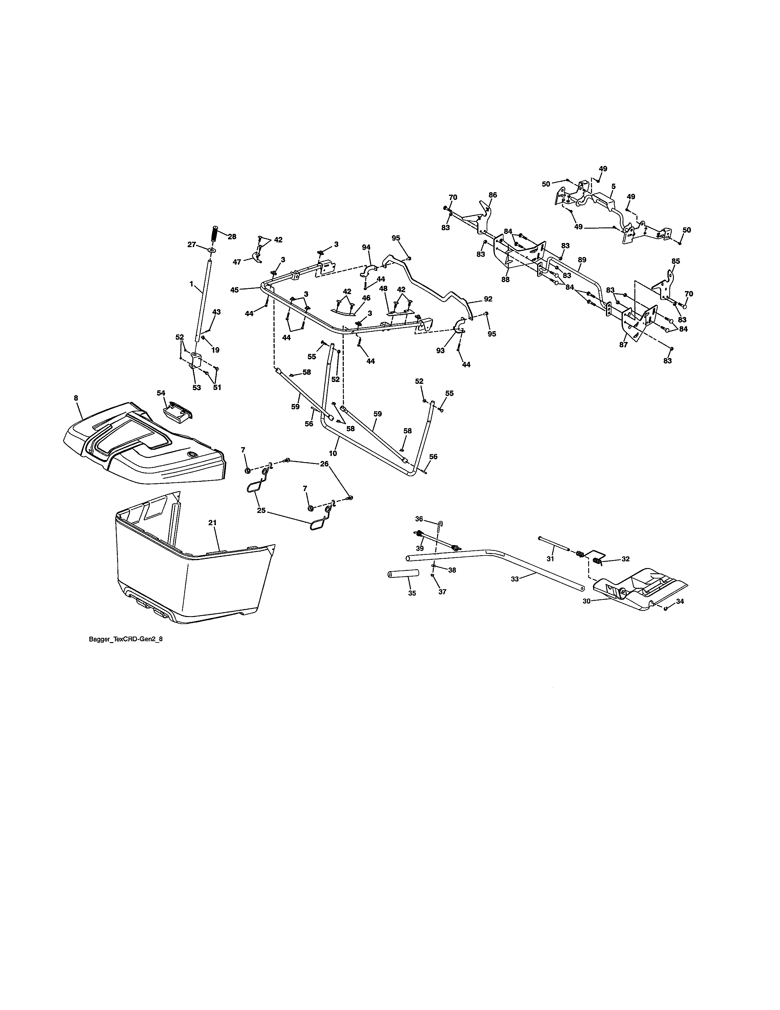 Craftsman 917989260 bagger diagram