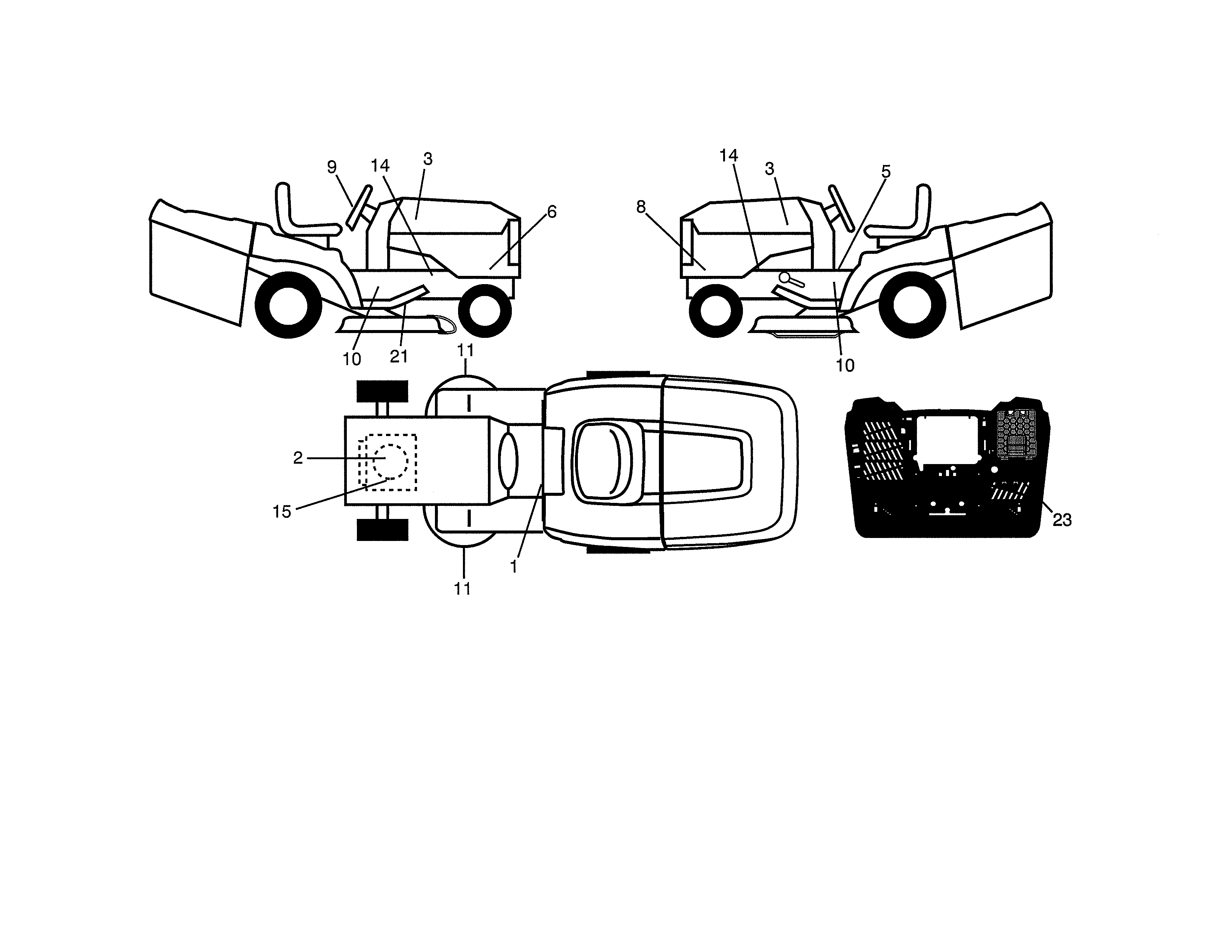 Craftsman 917989260 decals diagram