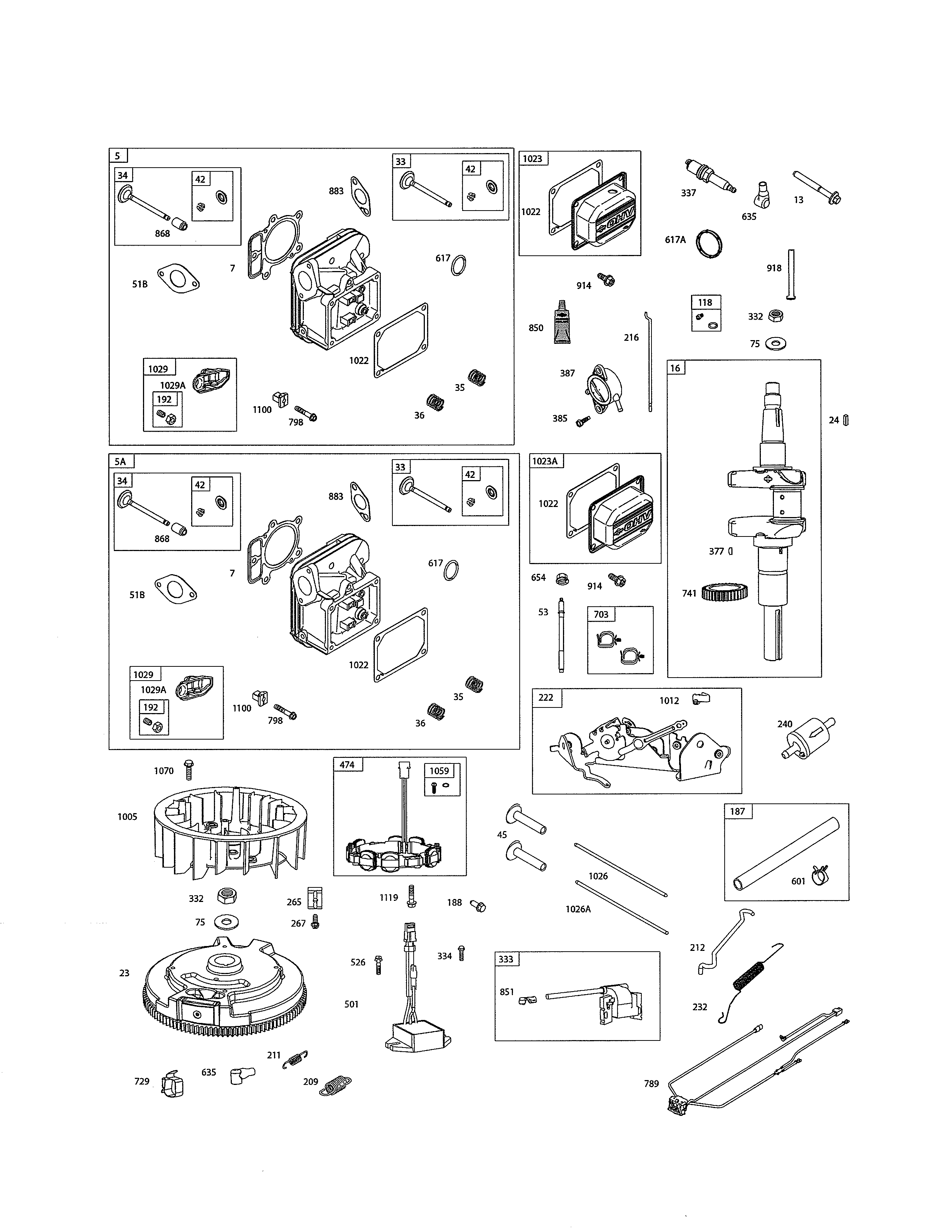 Craftsman 917989850 head cylinder/crankshaft/alternator diagram