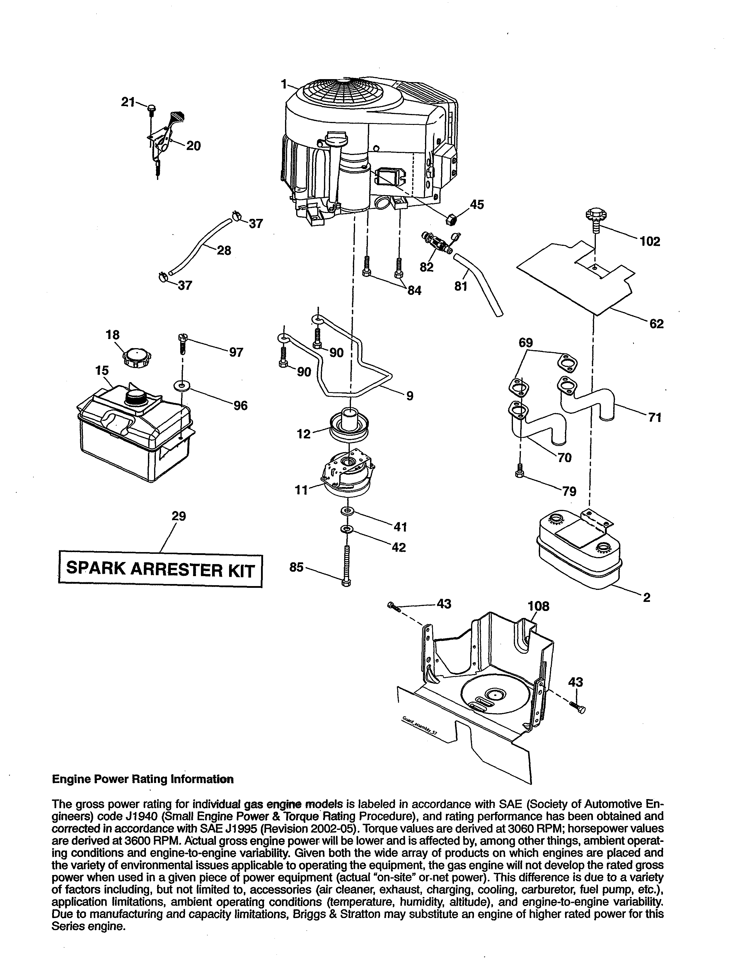Craftsman 917989850 engine diagram