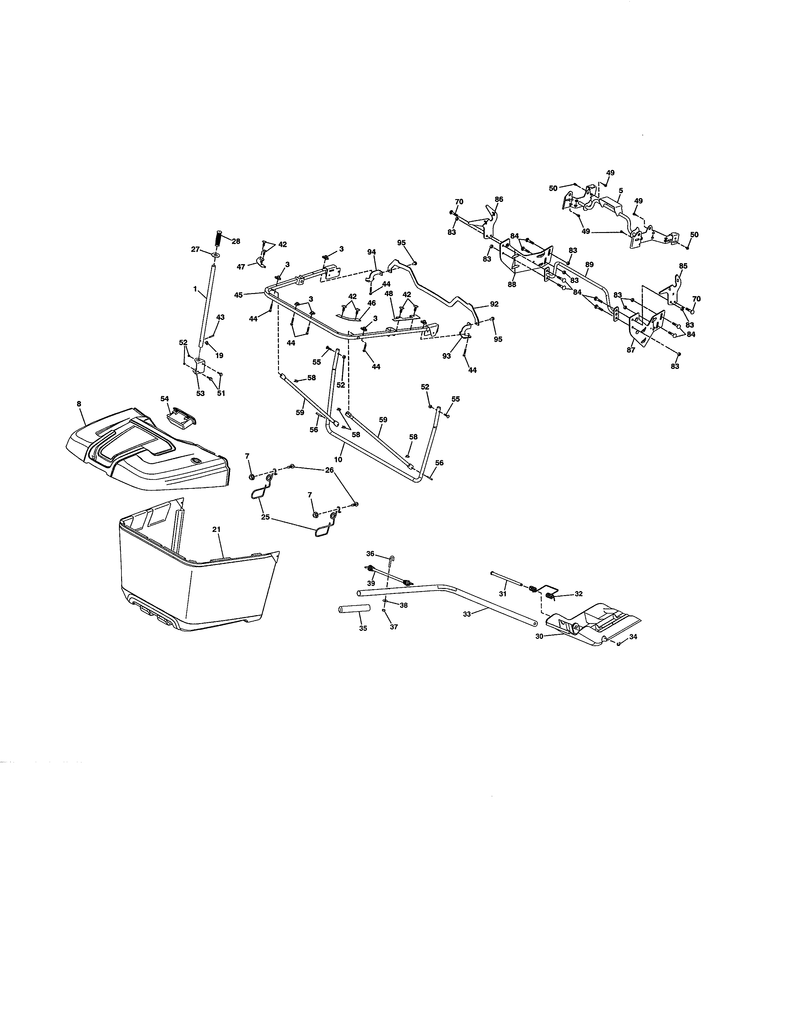 Craftsman 917989850 bagger diagram