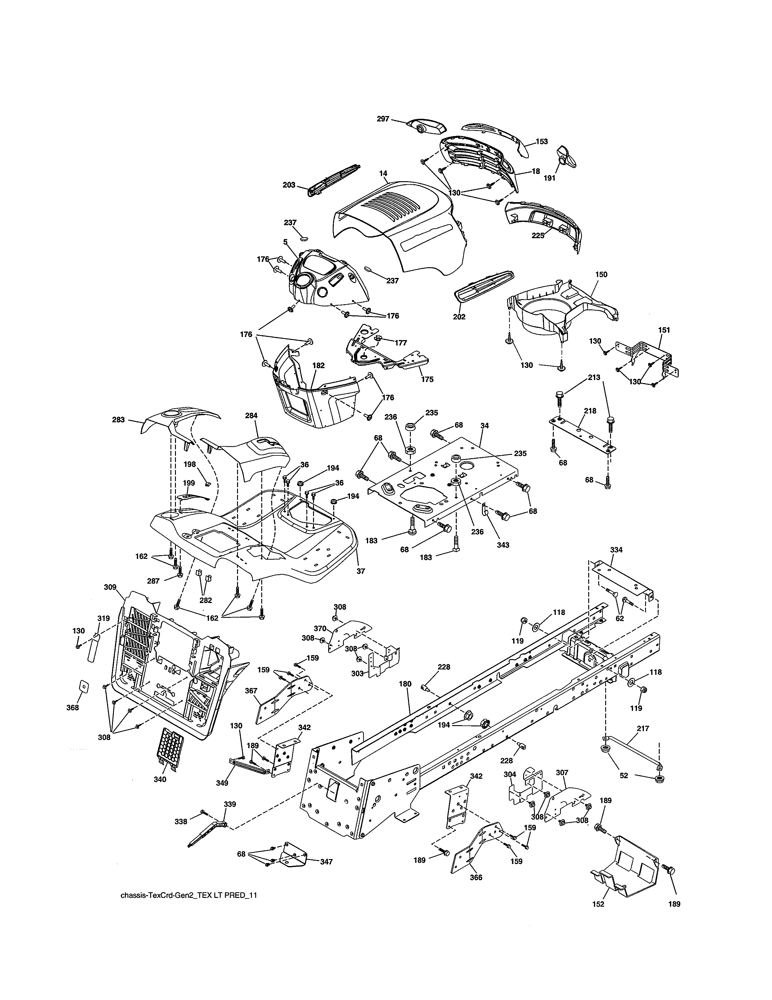 Craftsman 917989930 chassis & enclosures diagram