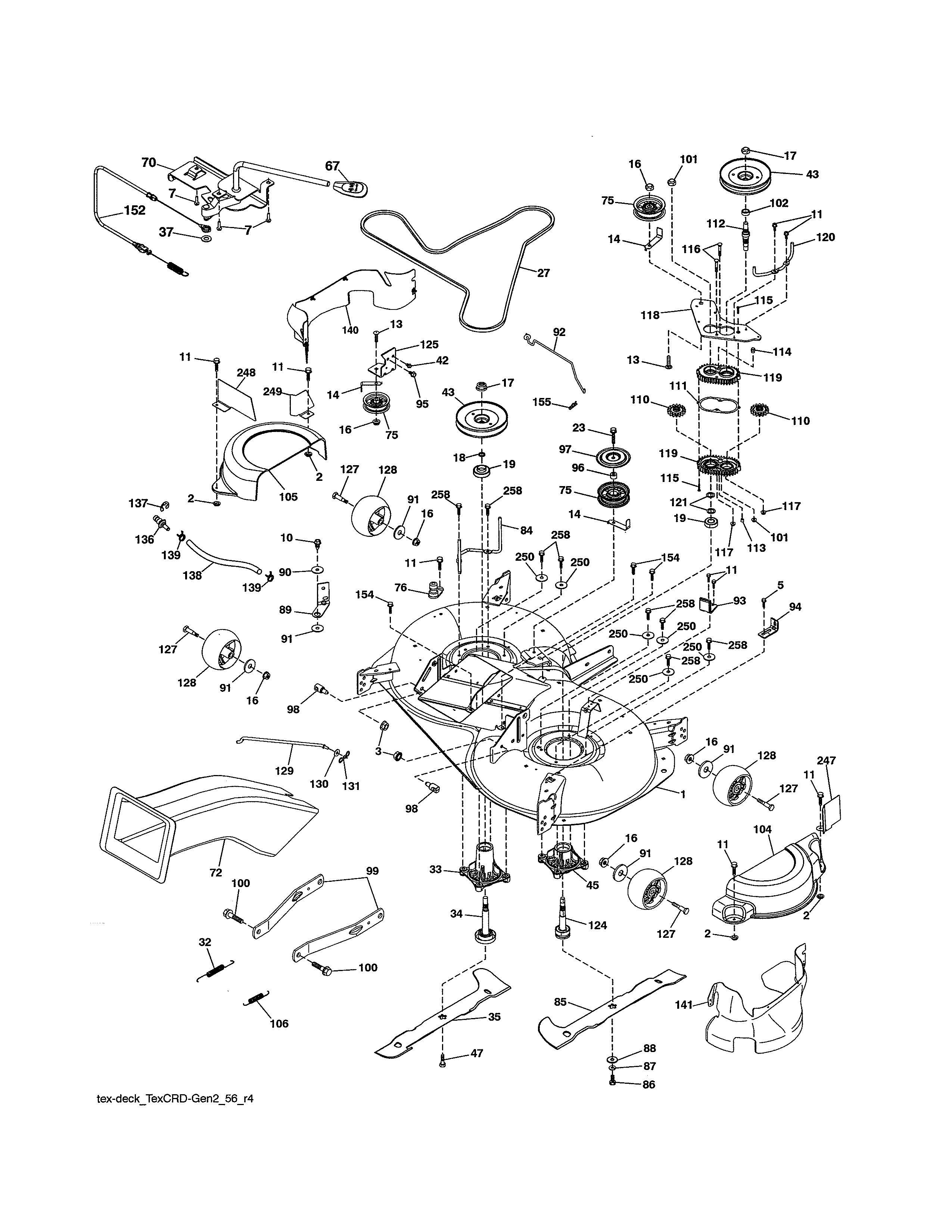 Craftsman 917989930 mower deck diagram