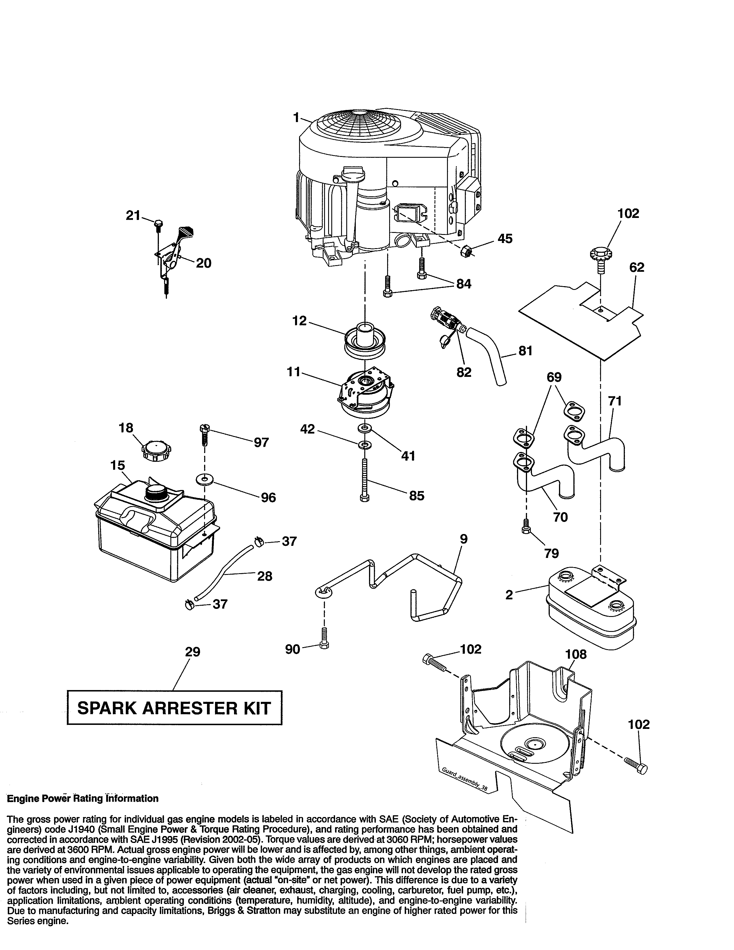 Craftsman 917991090 engine diagram