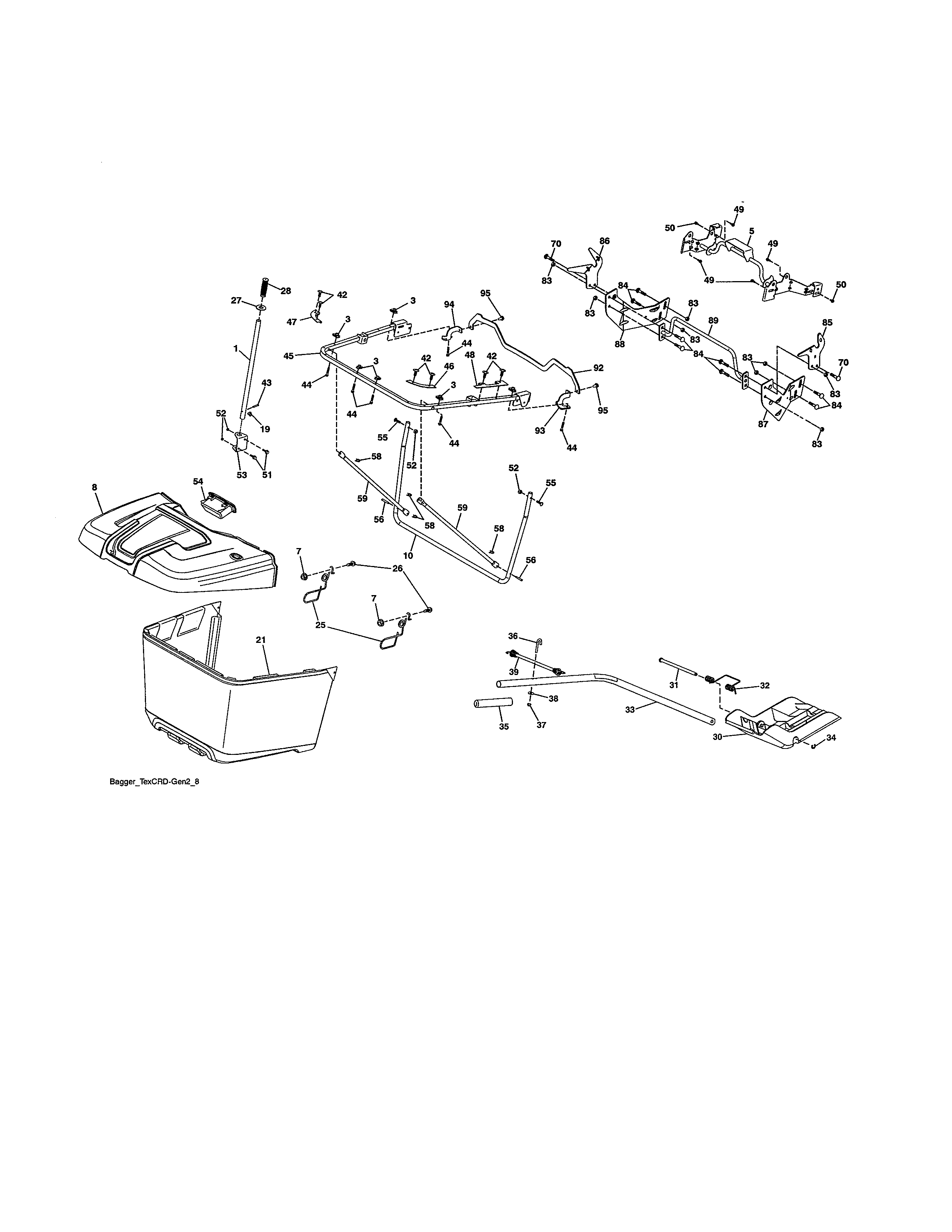 Craftsman 917991090 bagger diagram