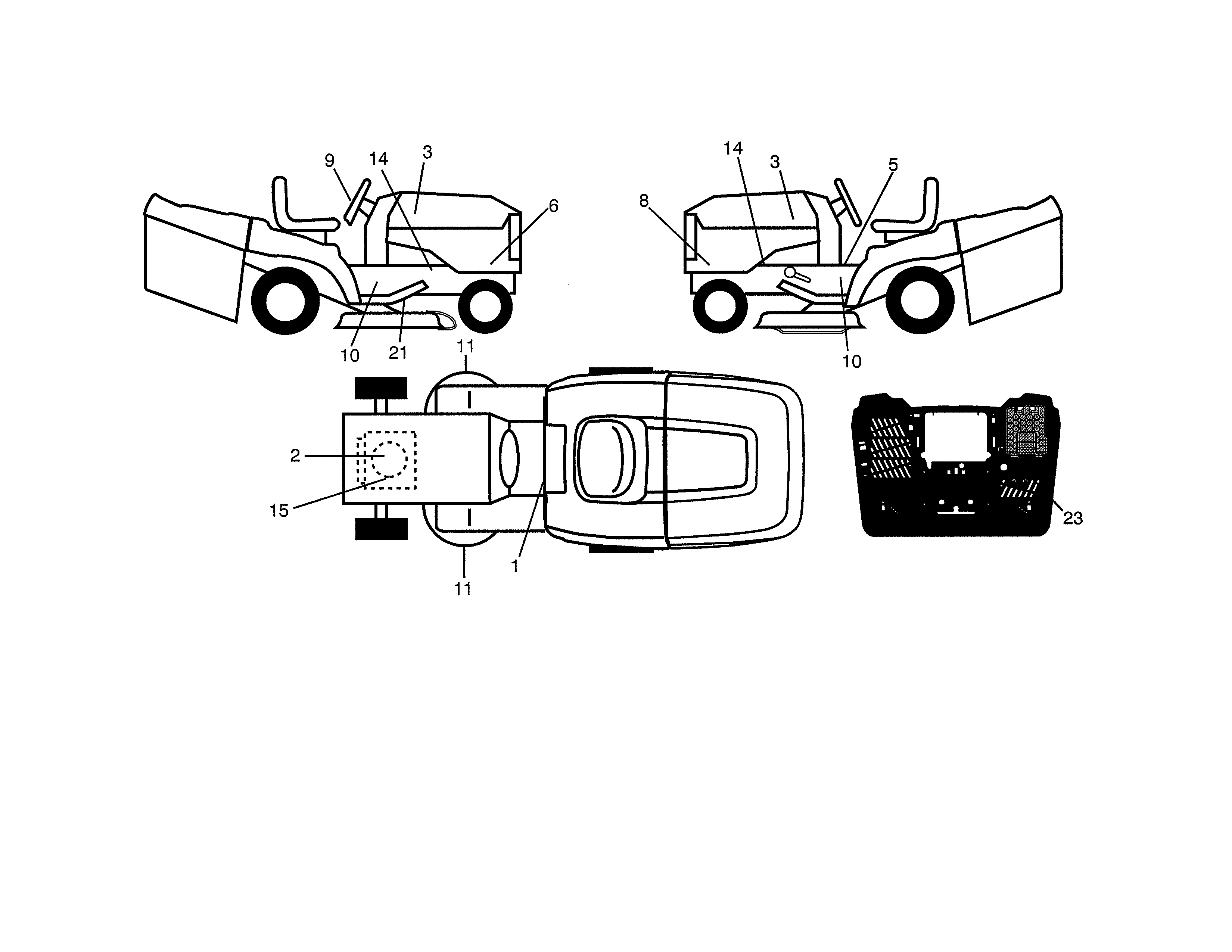Craftsman 917991090 decals diagram