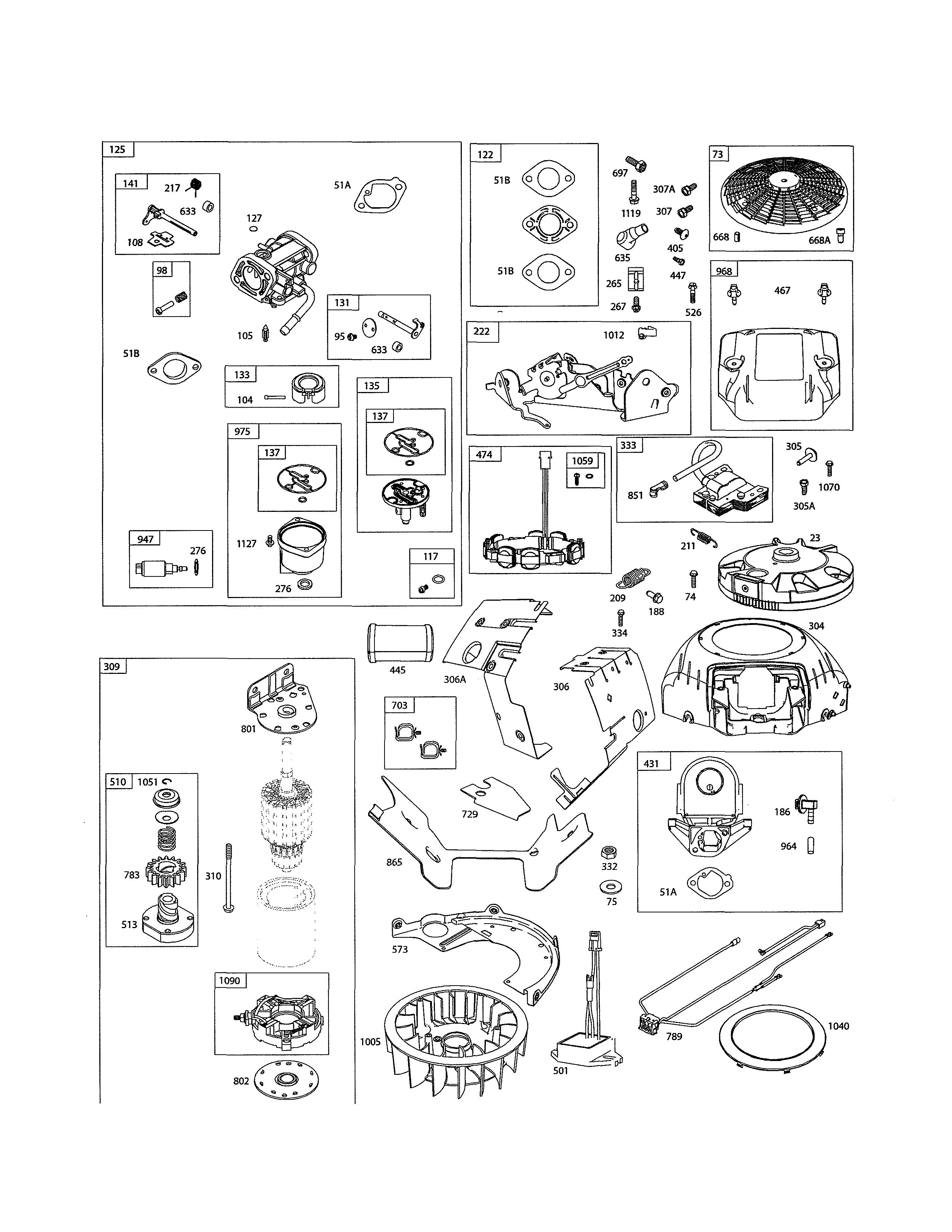 Craftsman 917991450 carburetor/motor-starter diagram