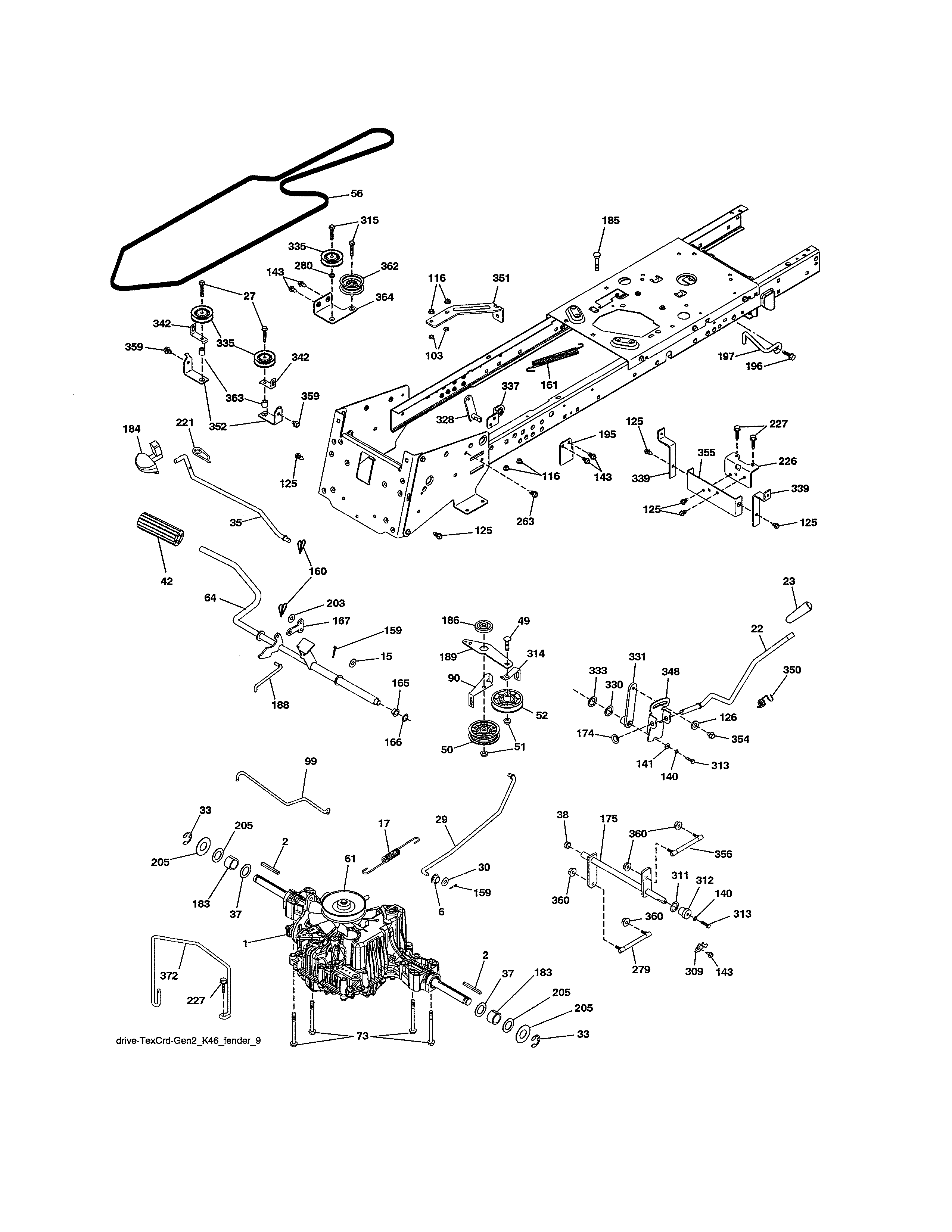 Craftsman 917991450 ground drive diagram
