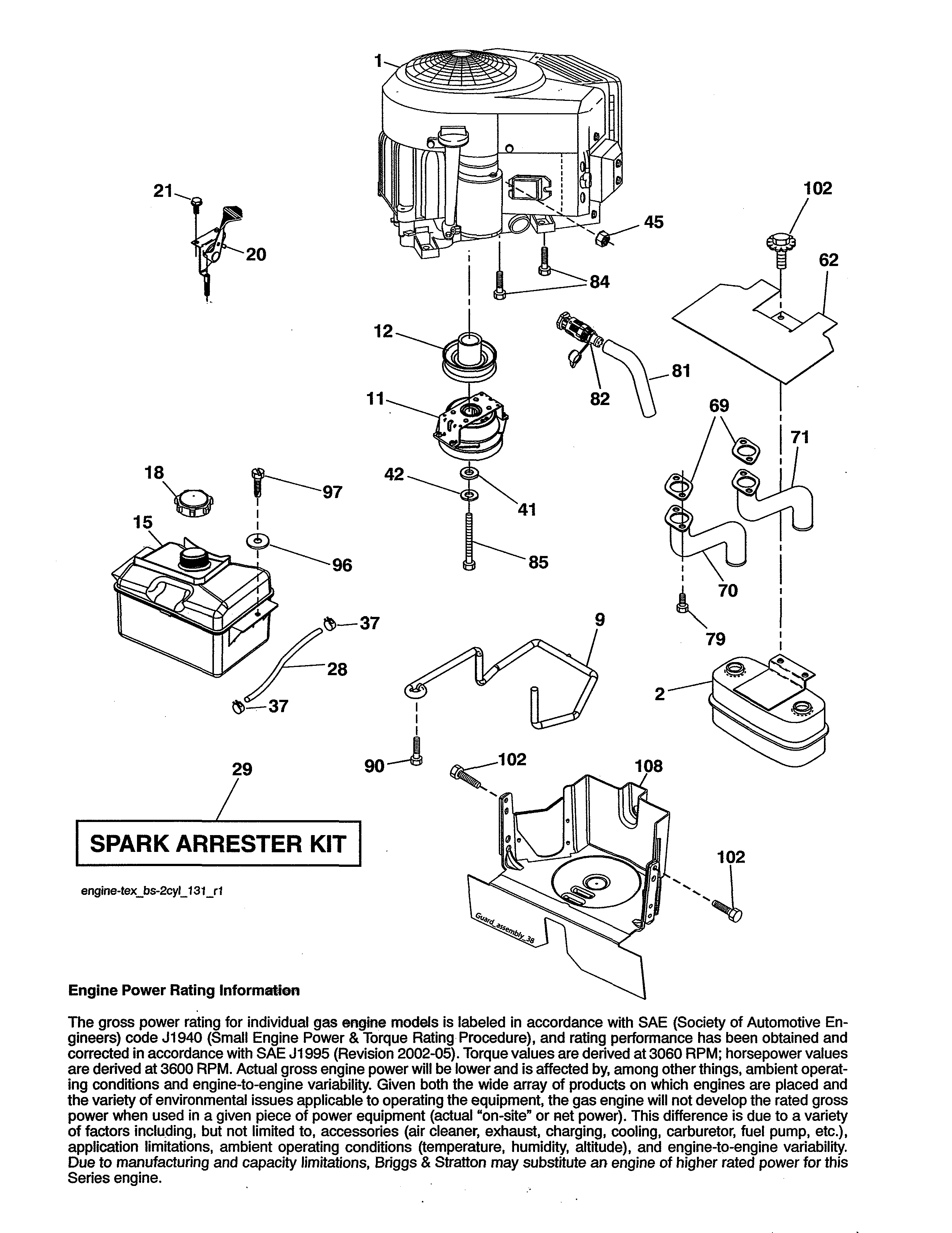 Craftsman 917991450 engine diagram