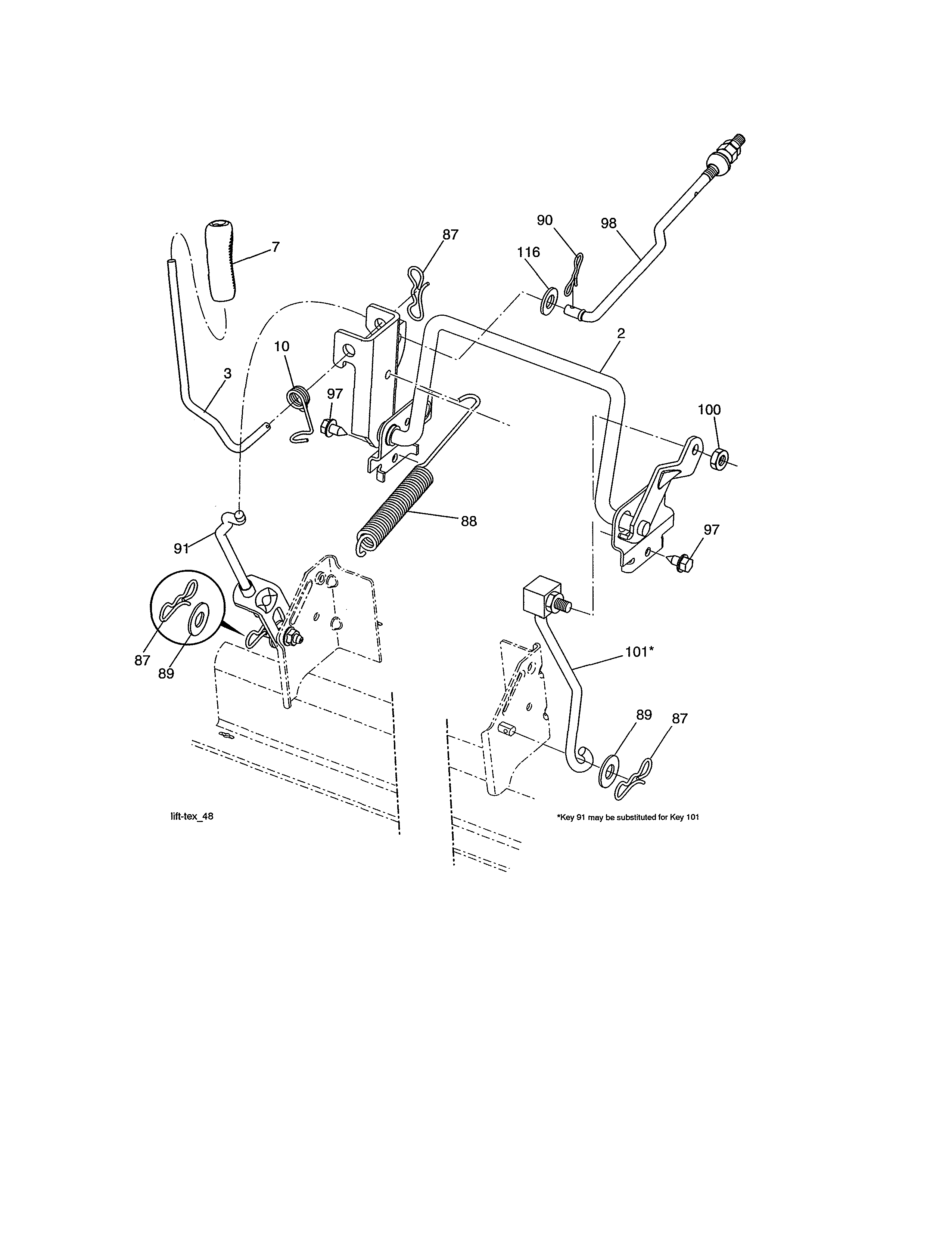 Craftsman 917991450 lift assembly diagram