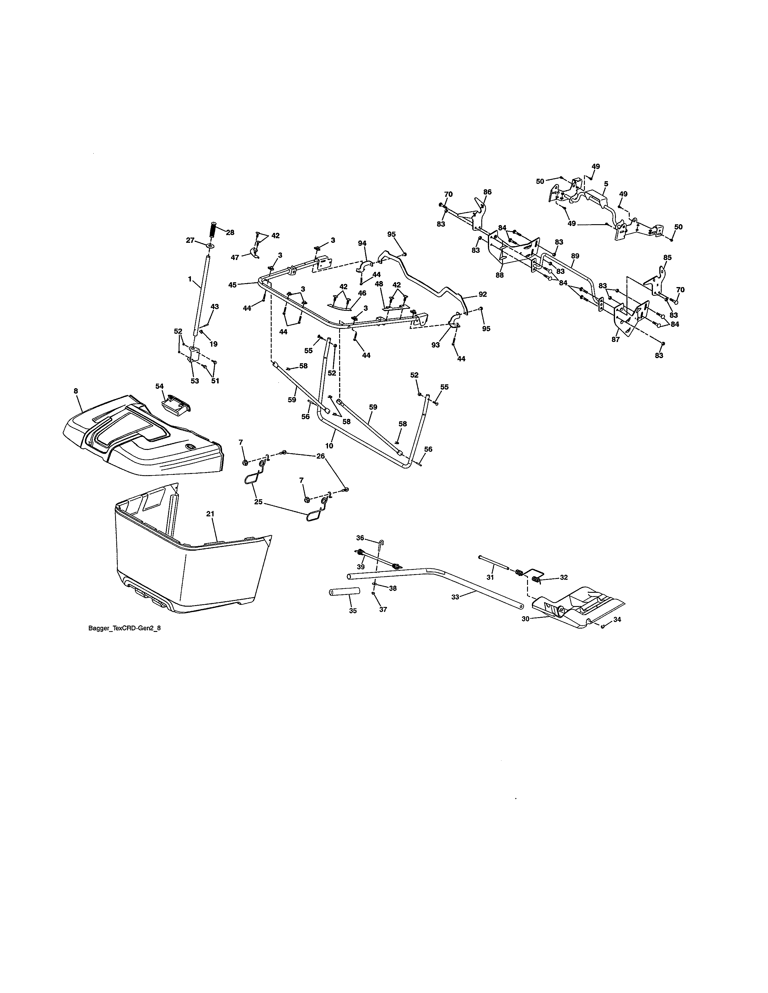 Craftsman 917991450 bagger diagram