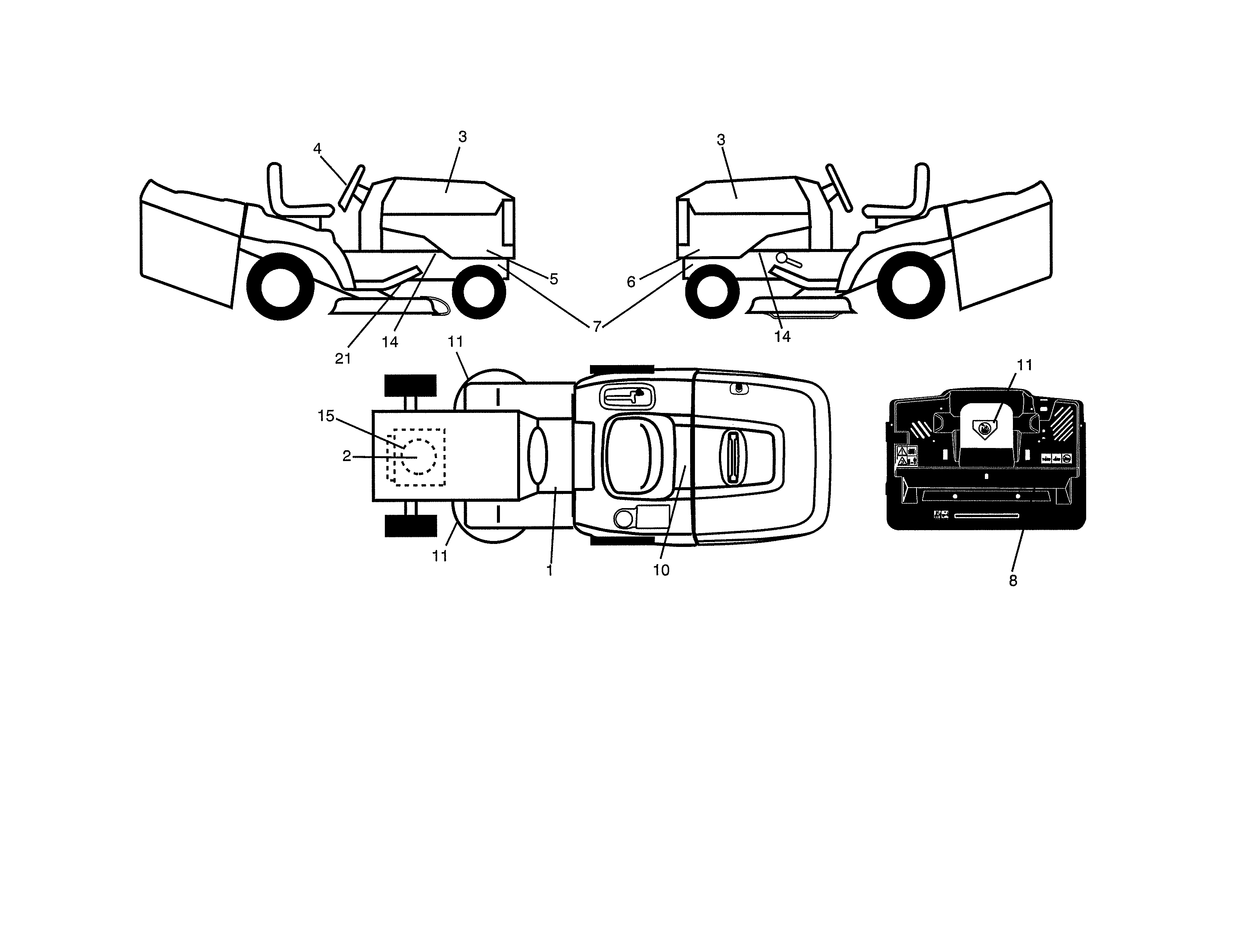 Craftsman 917991450 decals diagram
