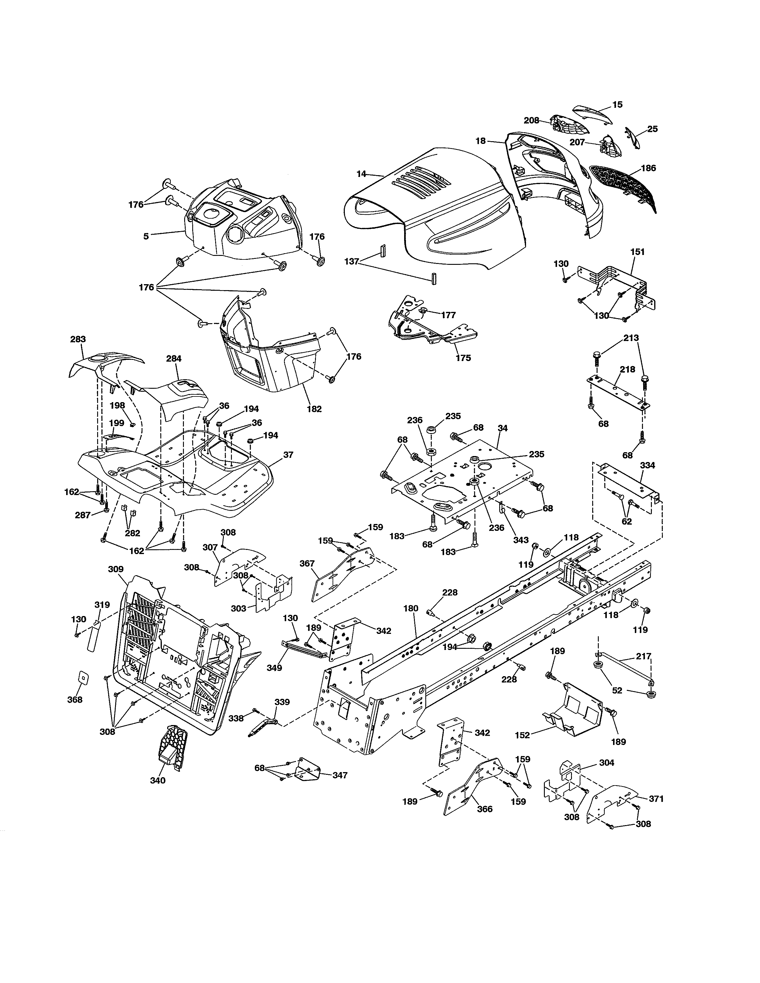 Craftsman 917991451 chassis assembly diagram