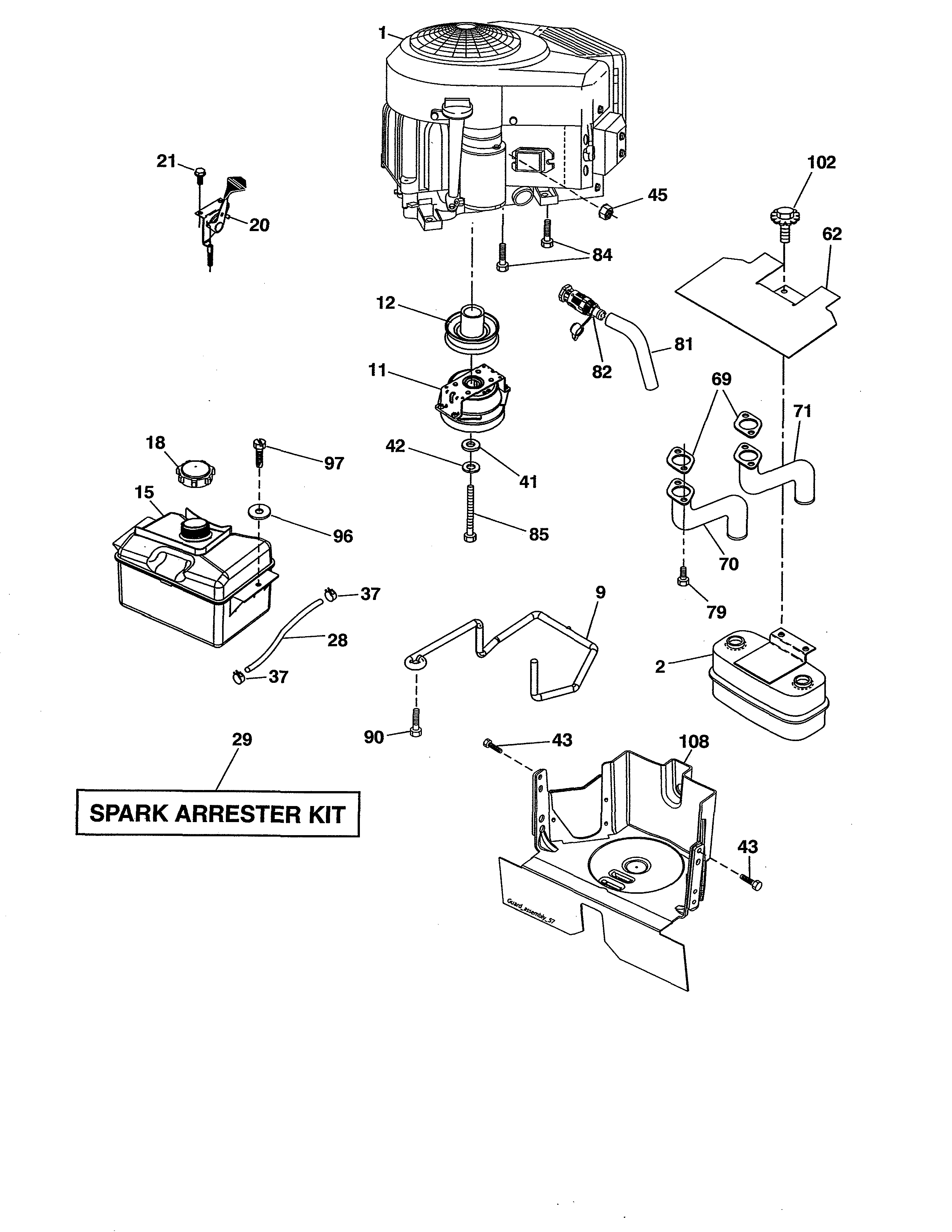 Craftsman 917991451 engine diagram