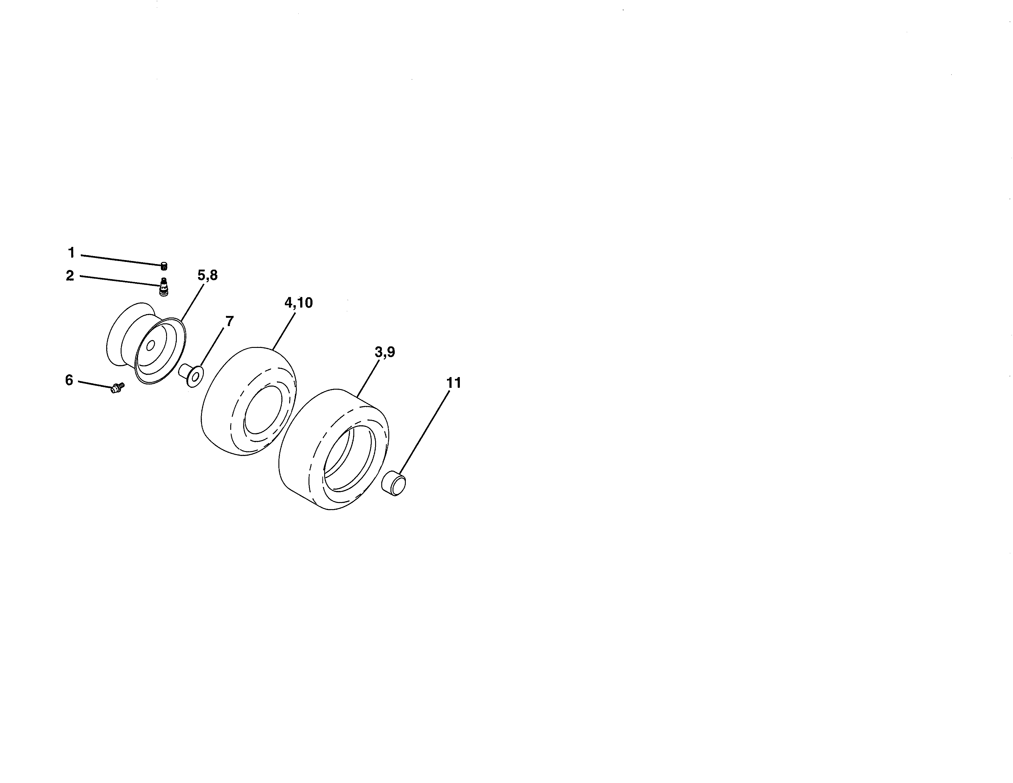Craftsman 917991451 wheels & tires diagram