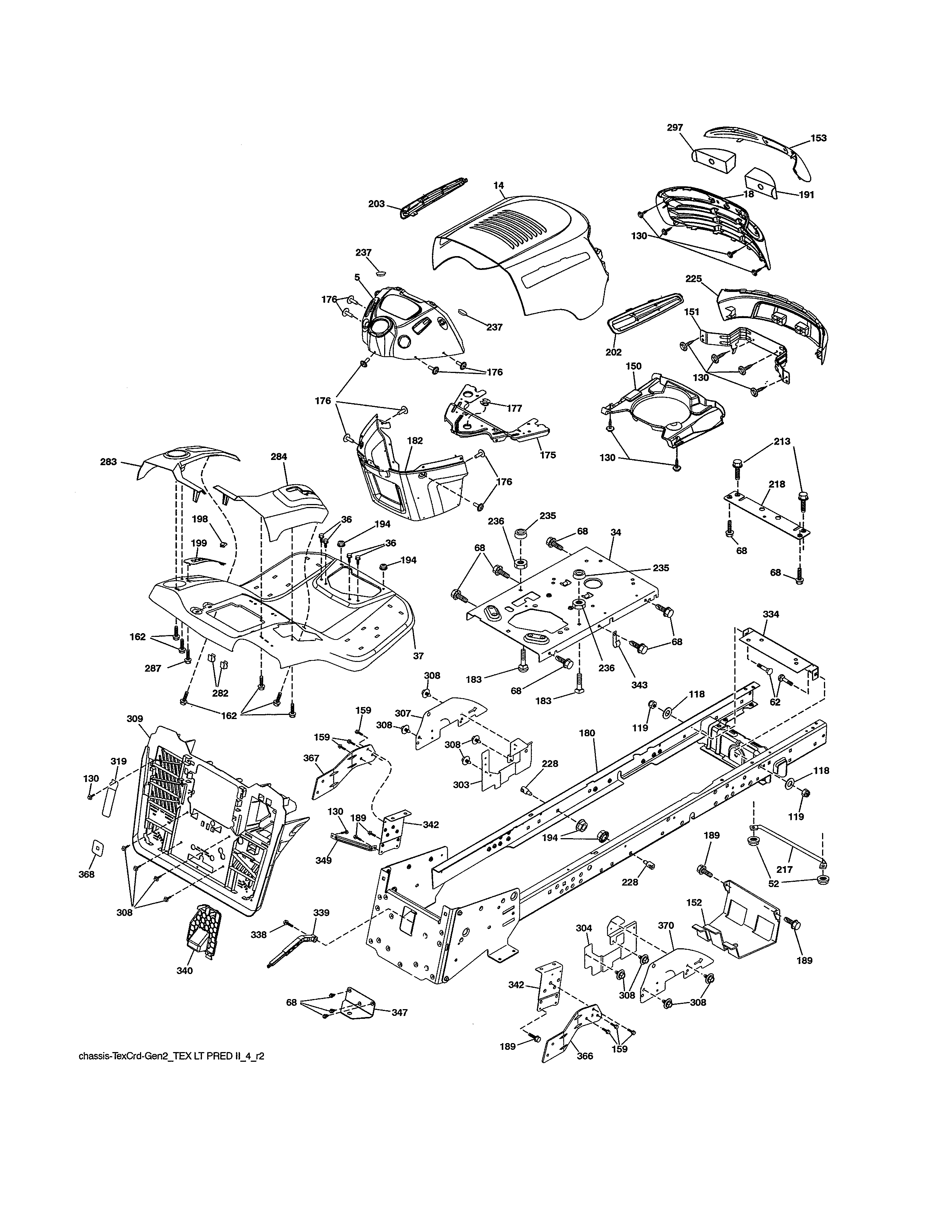 Craftsman 917991470 chassis assembly diagram