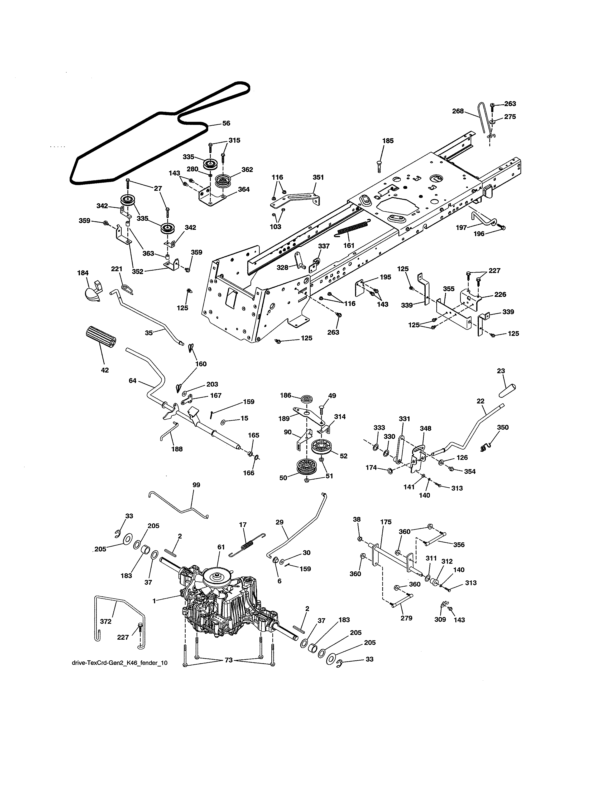 Craftsman 917991470 ground drive diagram