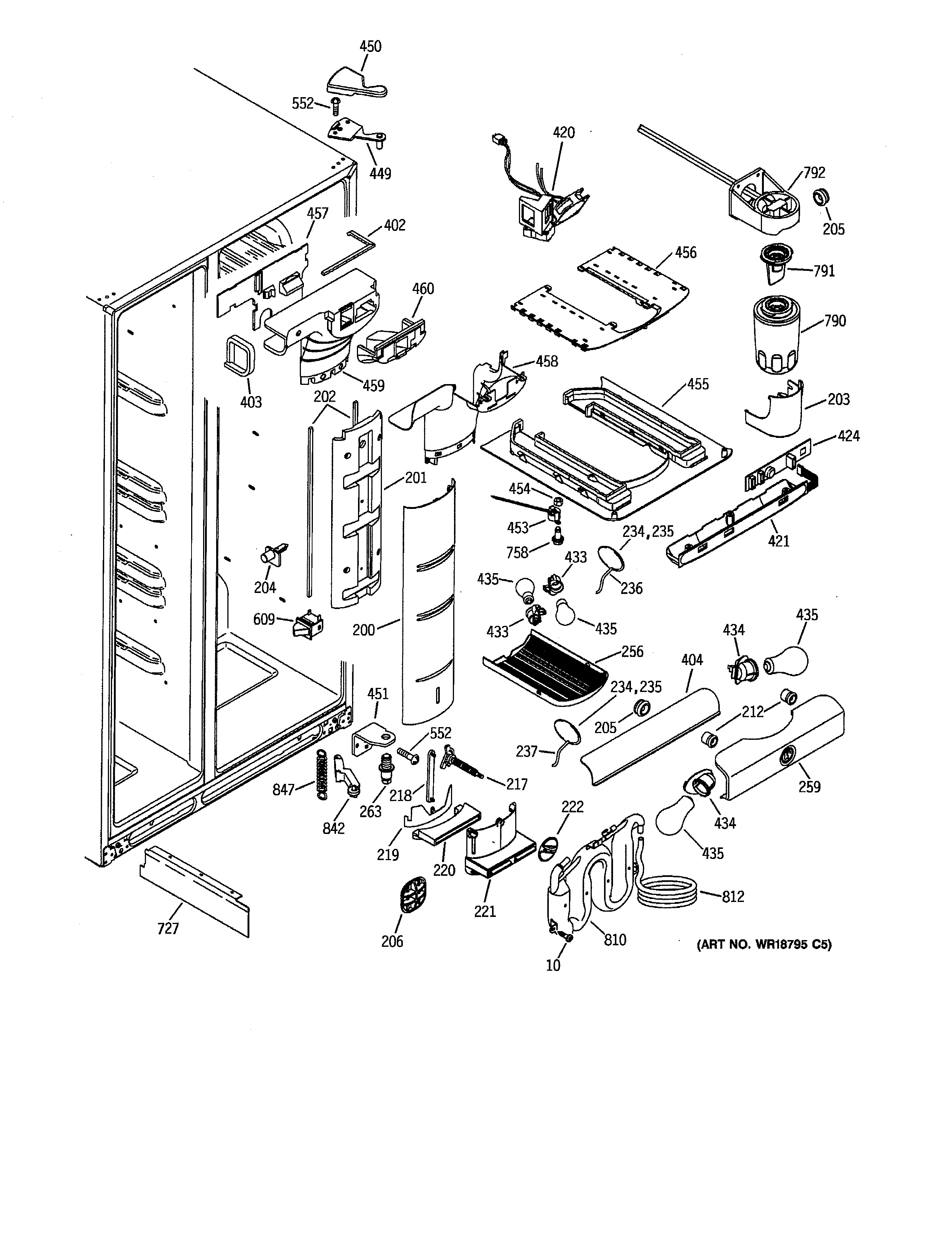 GE PSS27NHMDWW fresh food section diagram