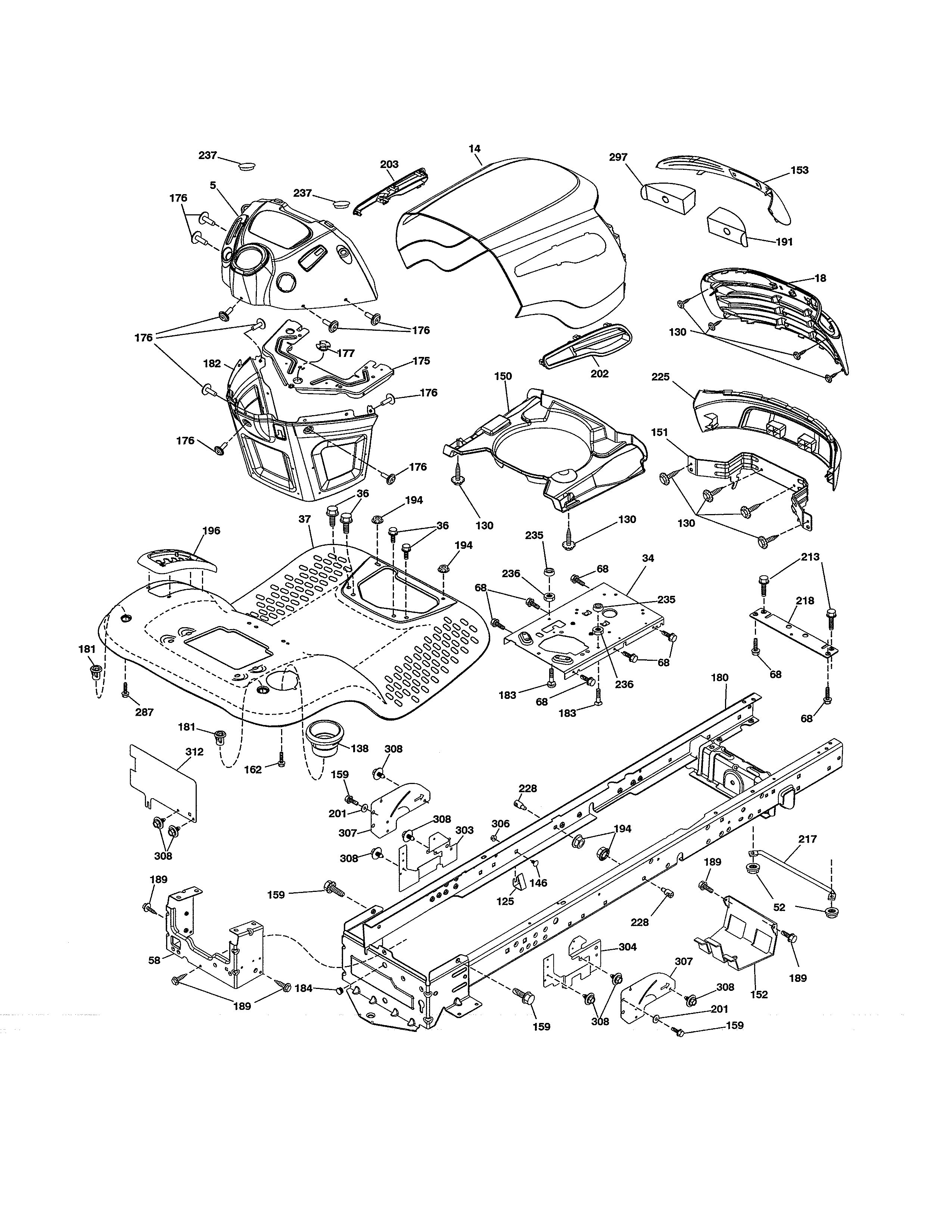 Craftsman 917990380 chassis & enclosures diagram