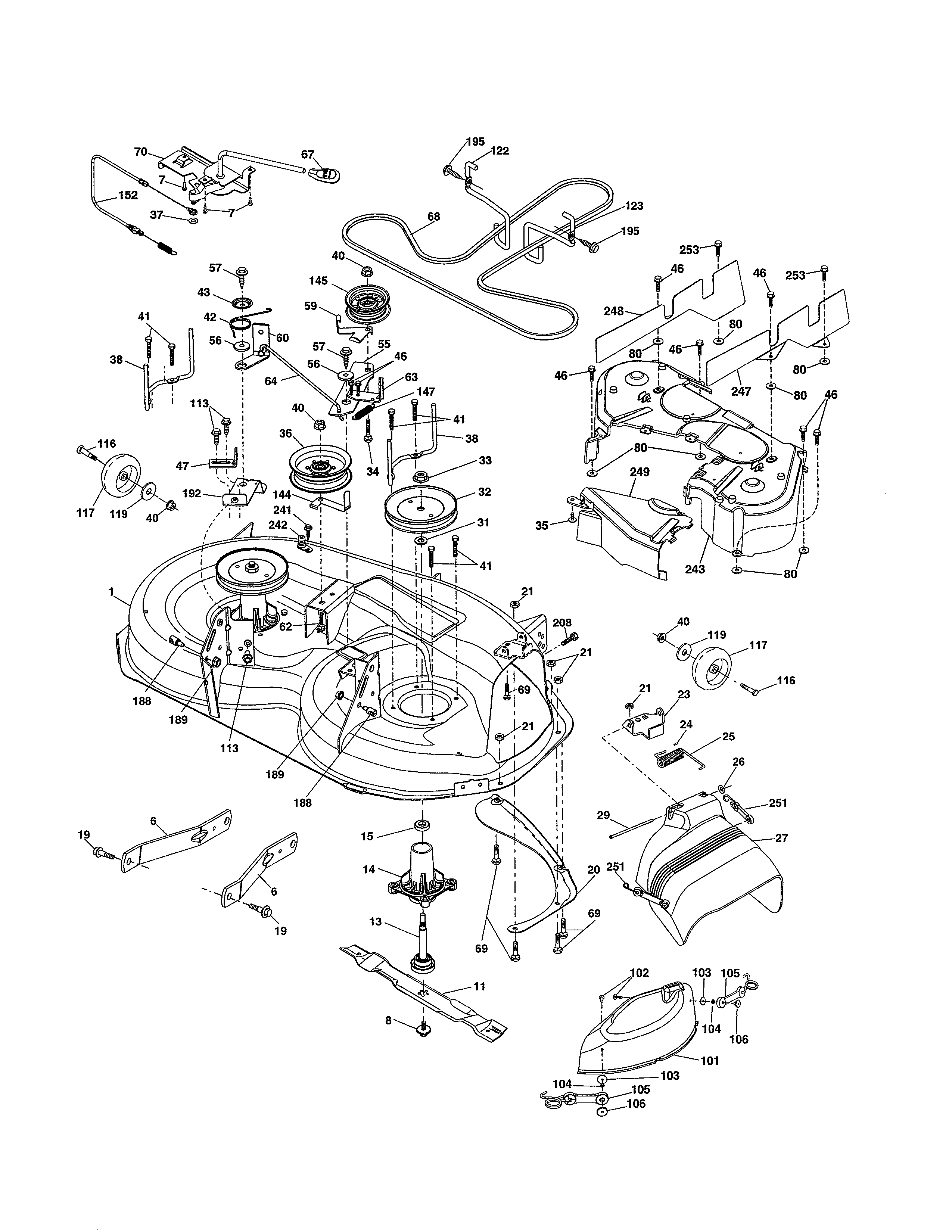 Craftsman 917990380 mower deck diagram