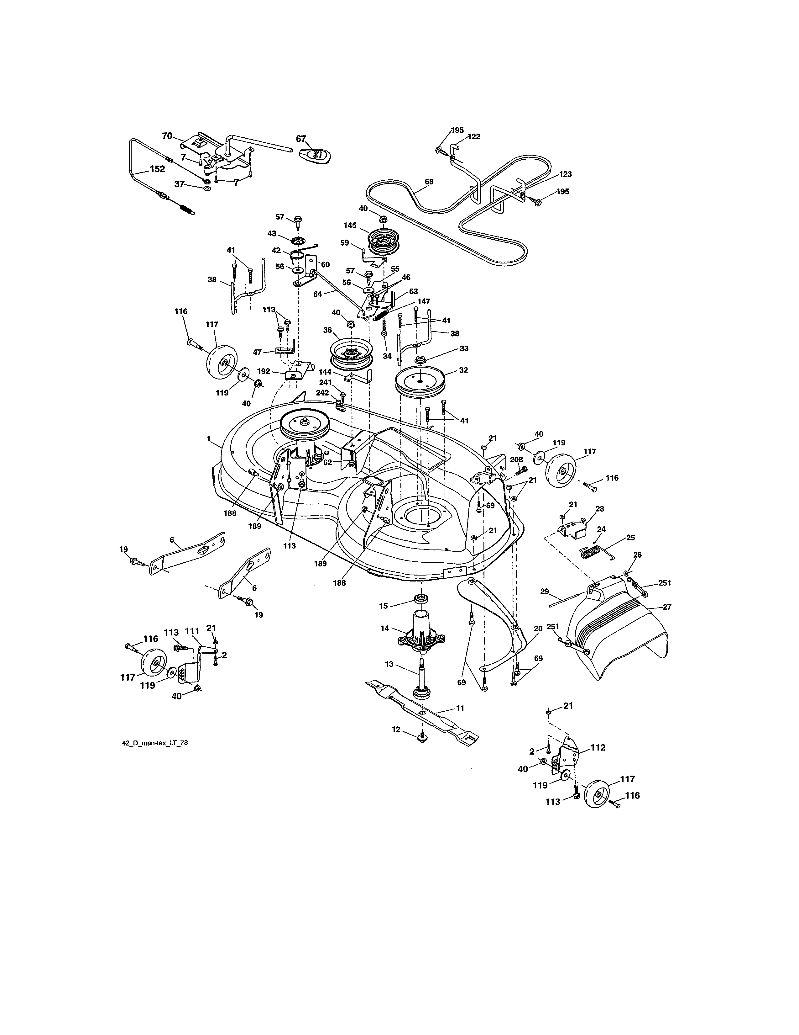 Craftsman 917990480 mower deck diagram