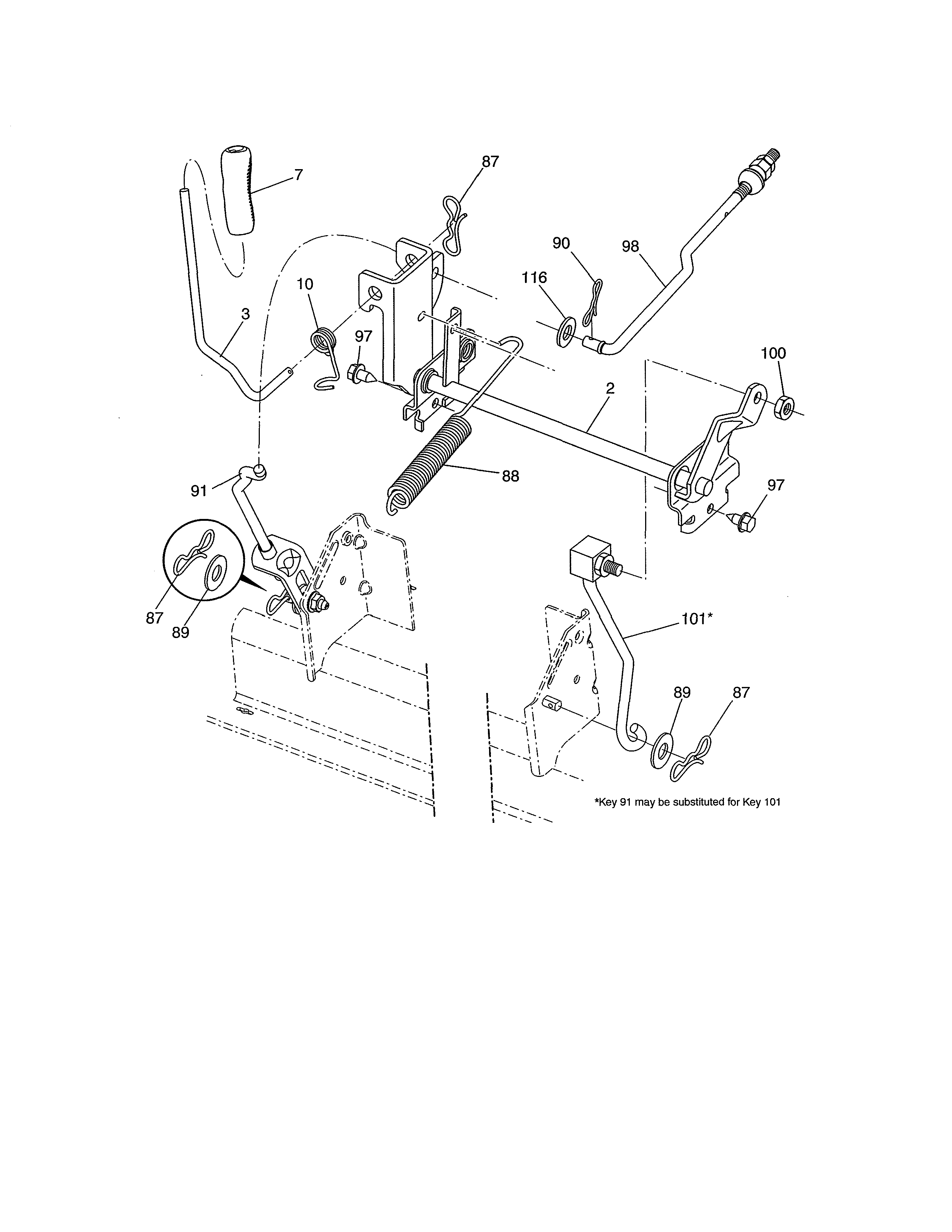 Craftsman 917990480 lift assembly diagram