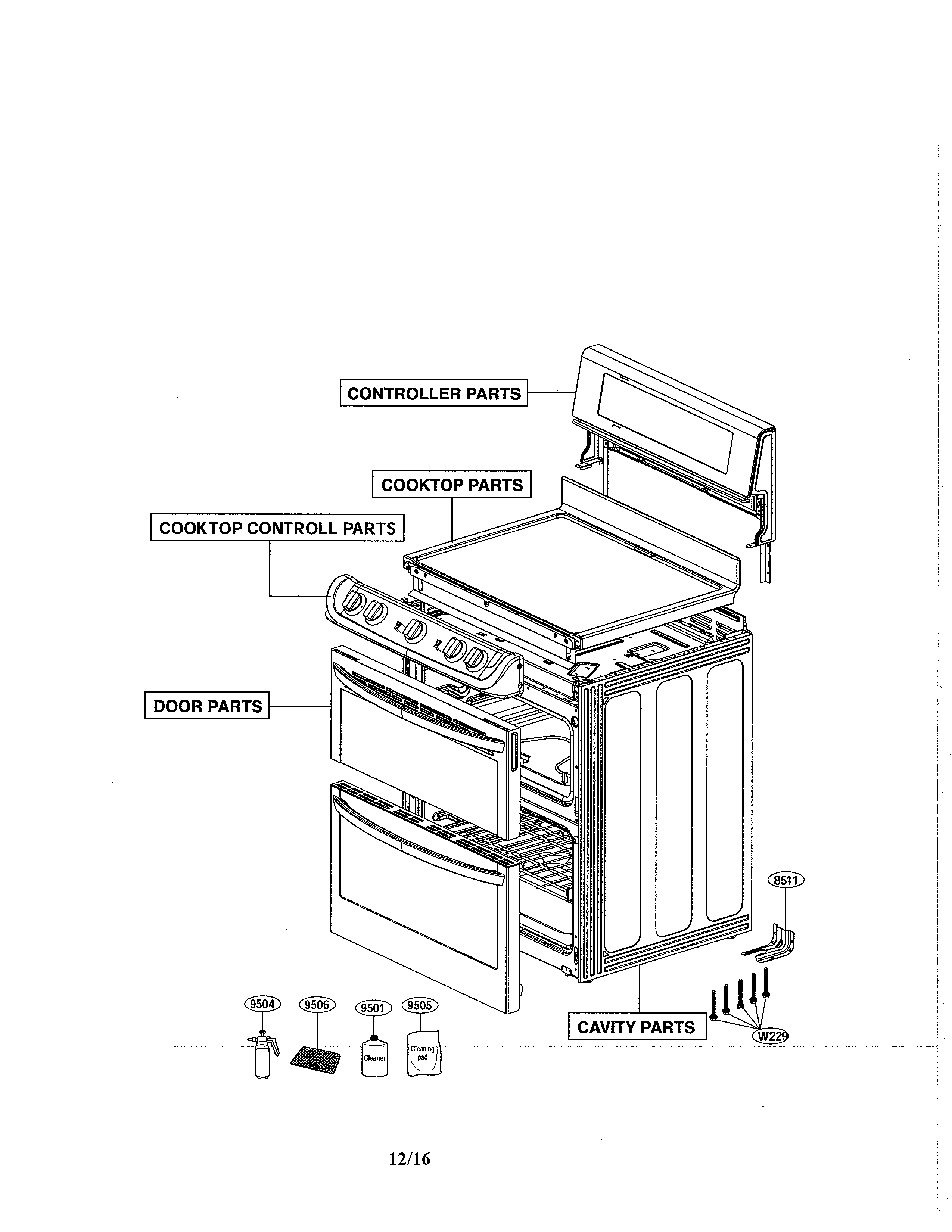 LG LDE5415ST unit diagram