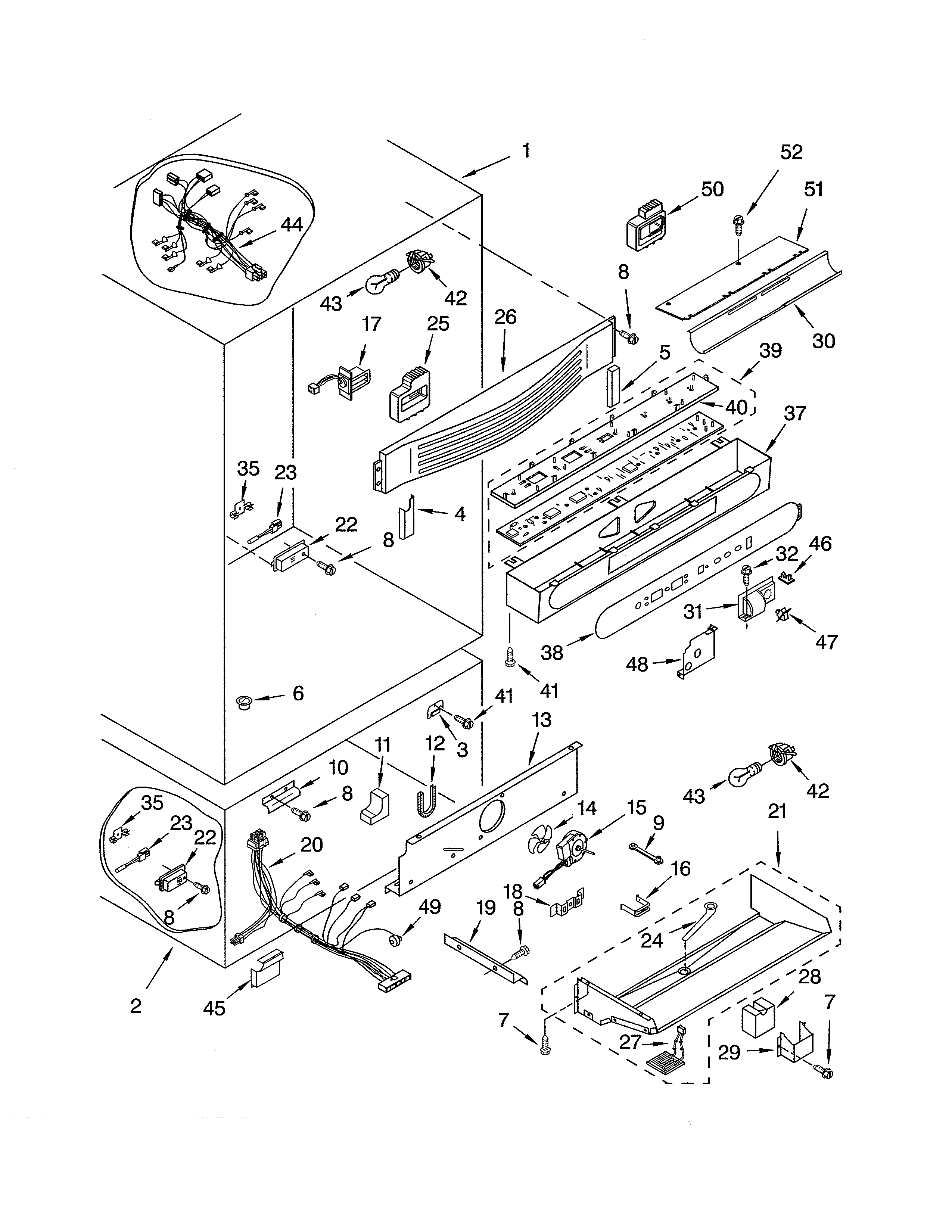 KitchenAid KBLP36FMS01 liner parts diagram