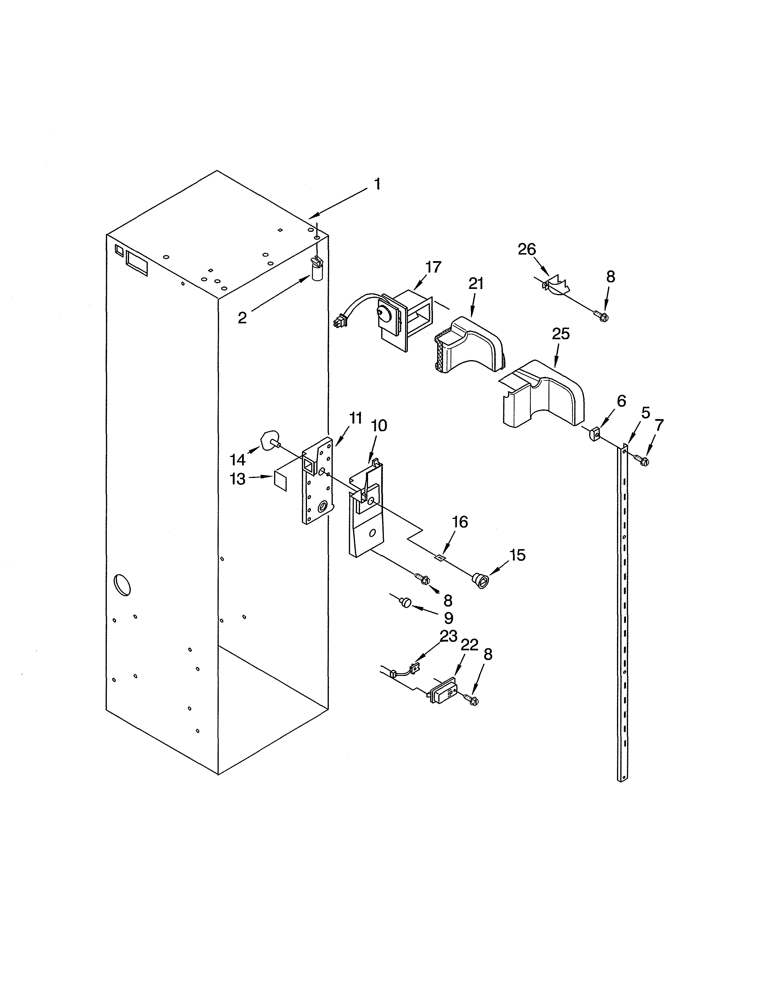 KitchenAid KSSC36FJS00 refrigerator liner parts diagram