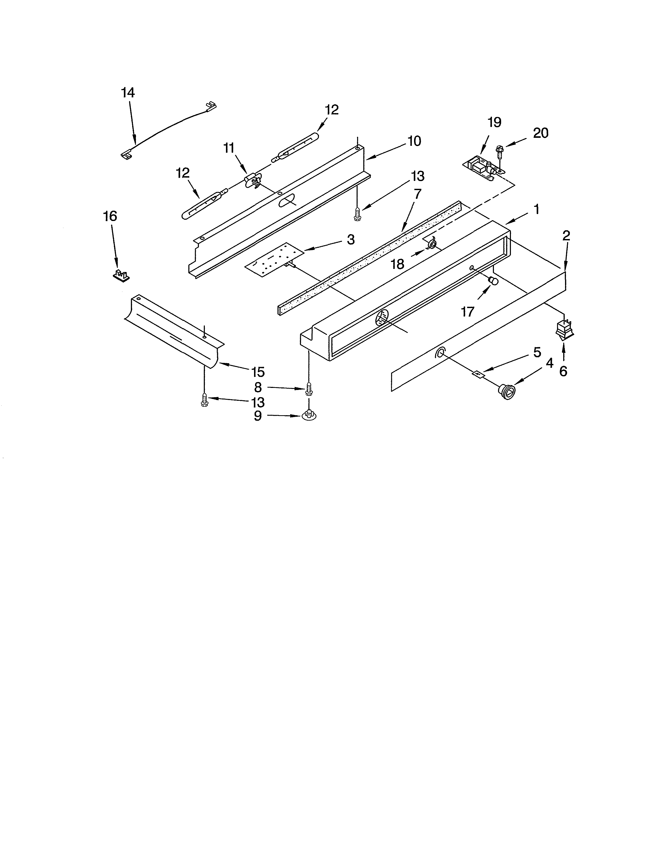 KitchenAid KSSC36FJS00 refrigerator control panel parts diagram
