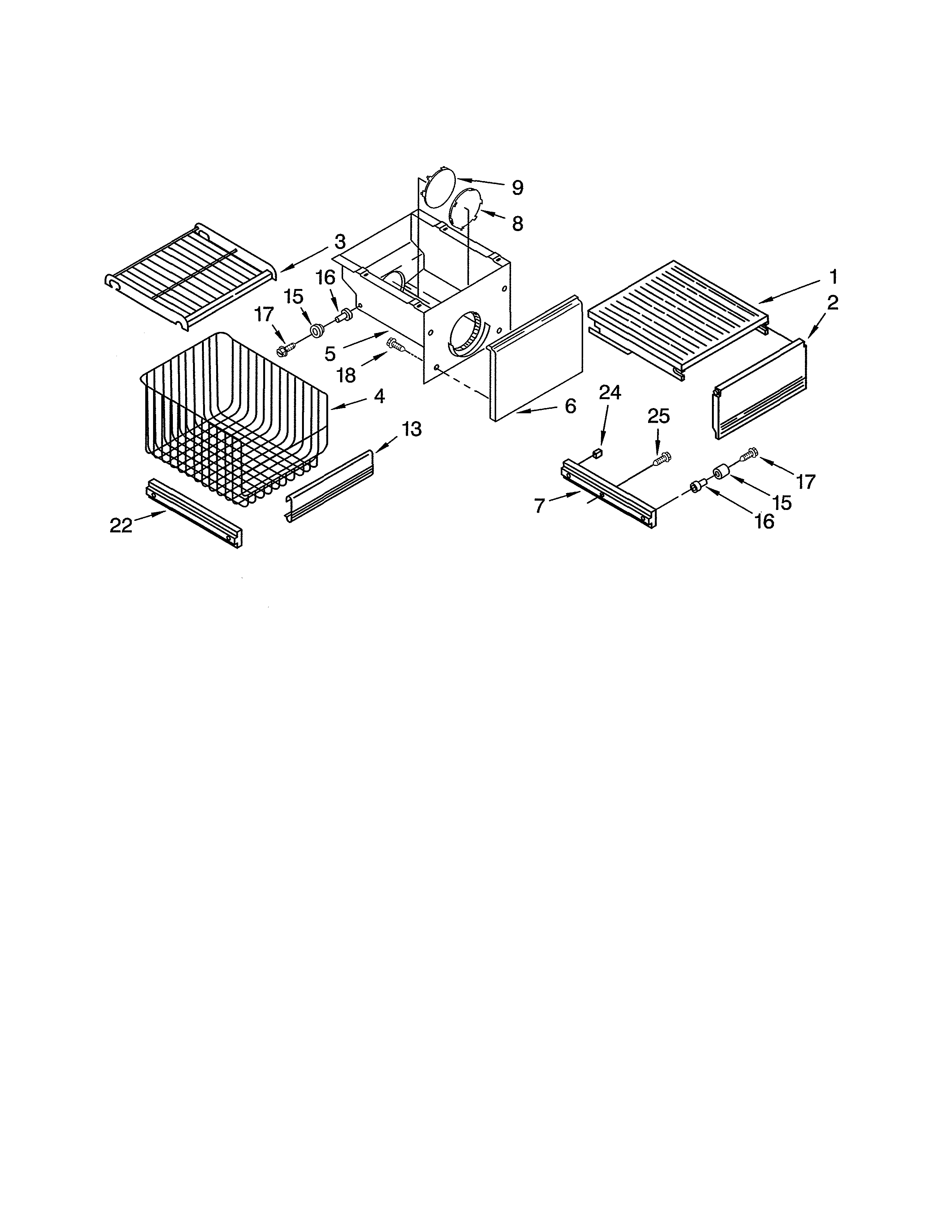 KitchenAid KSSC36FJS00 freezer shelf parts diagram