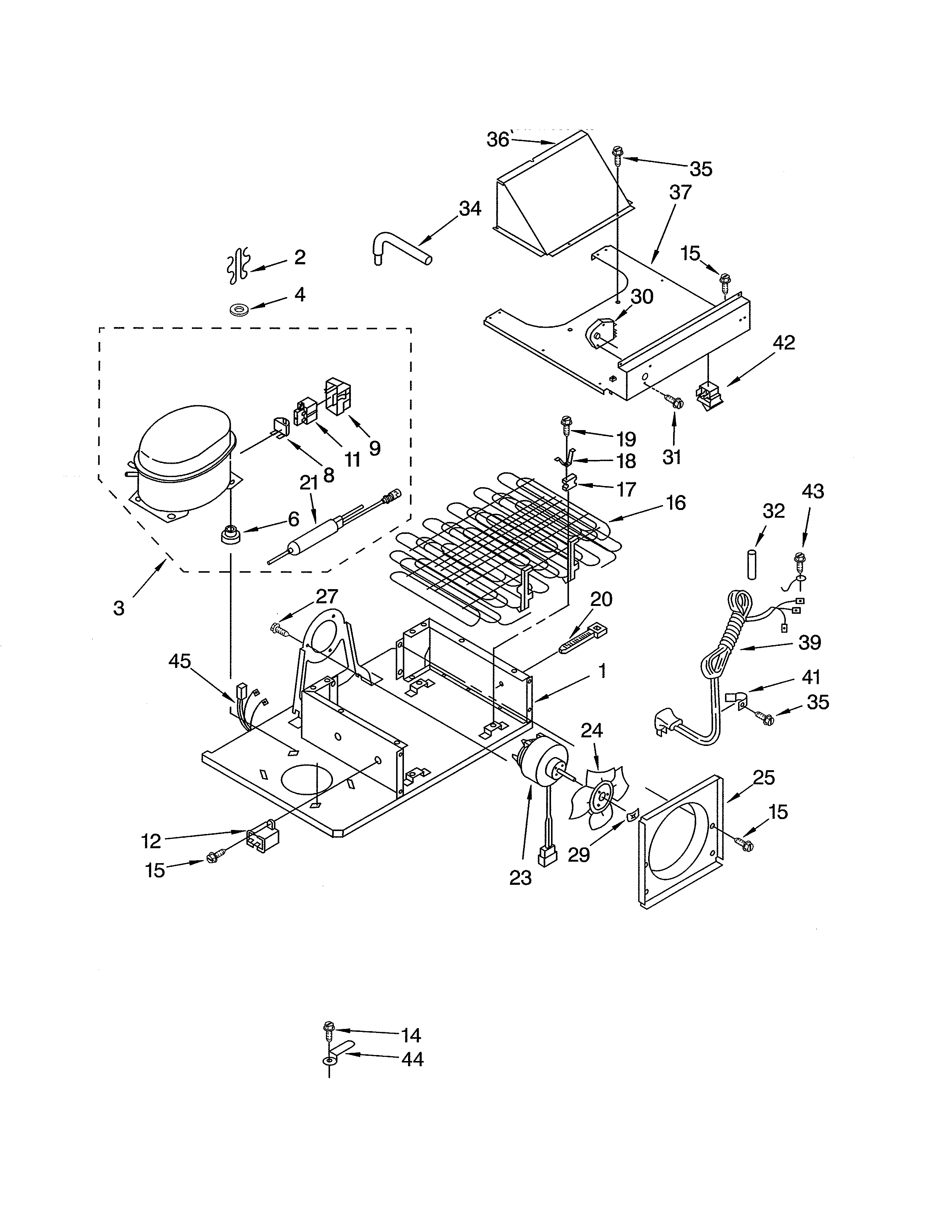 KitchenAid KSSC36FJS00 upper unit parts diagram