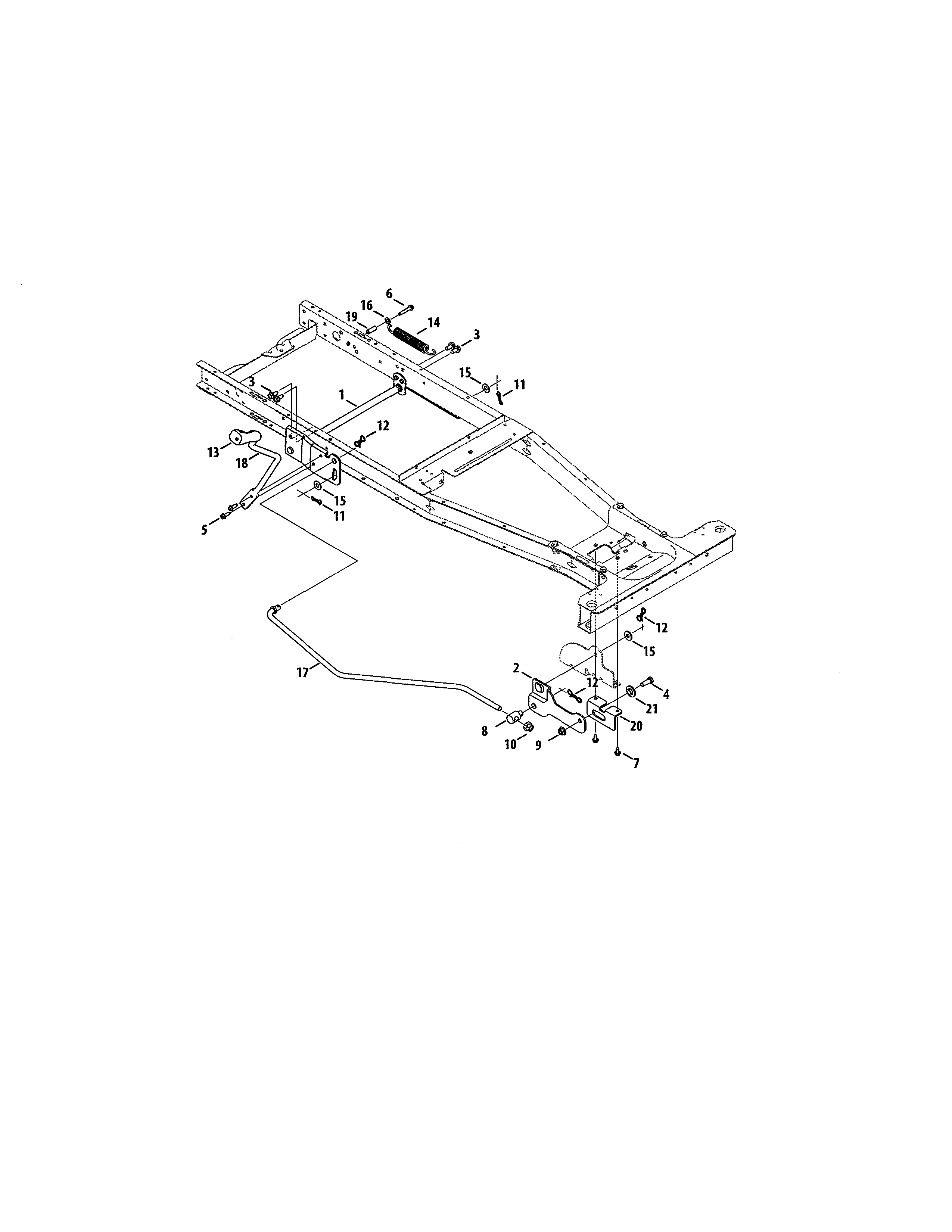 Craftsman 247203695 lift assembly diagram