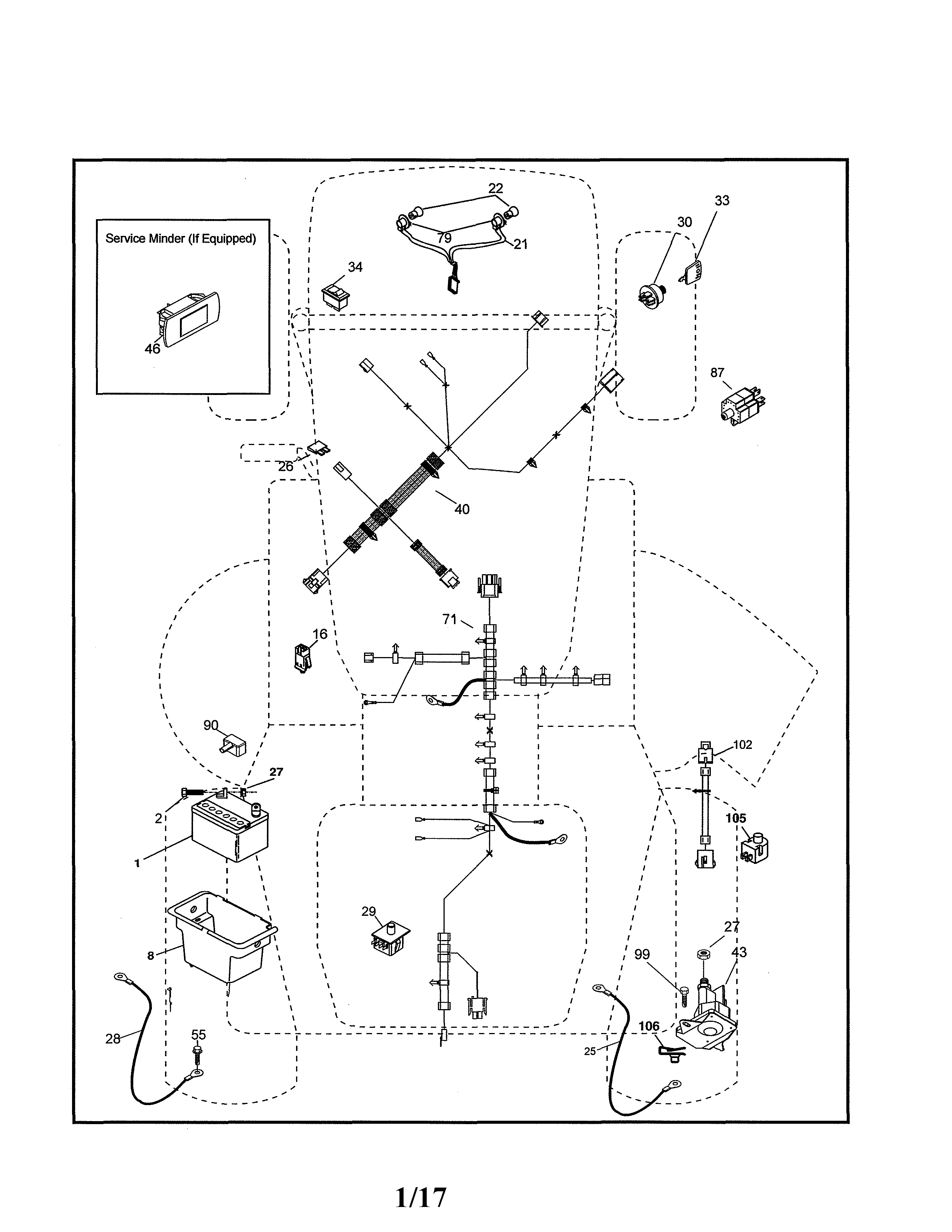 Poulan 96042018300 electrical diagram