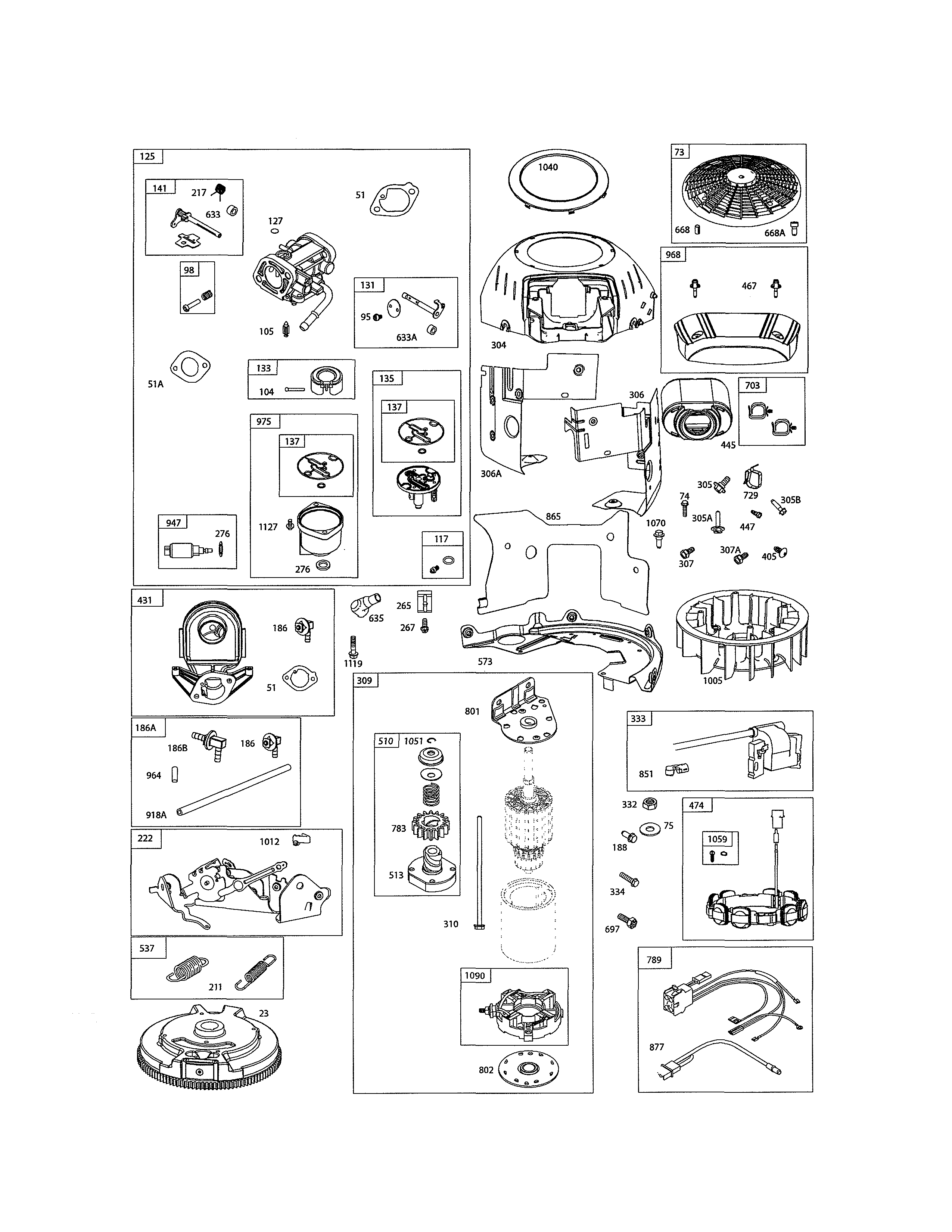 Craftsman 917273900 carburetor/motor-starter diagram