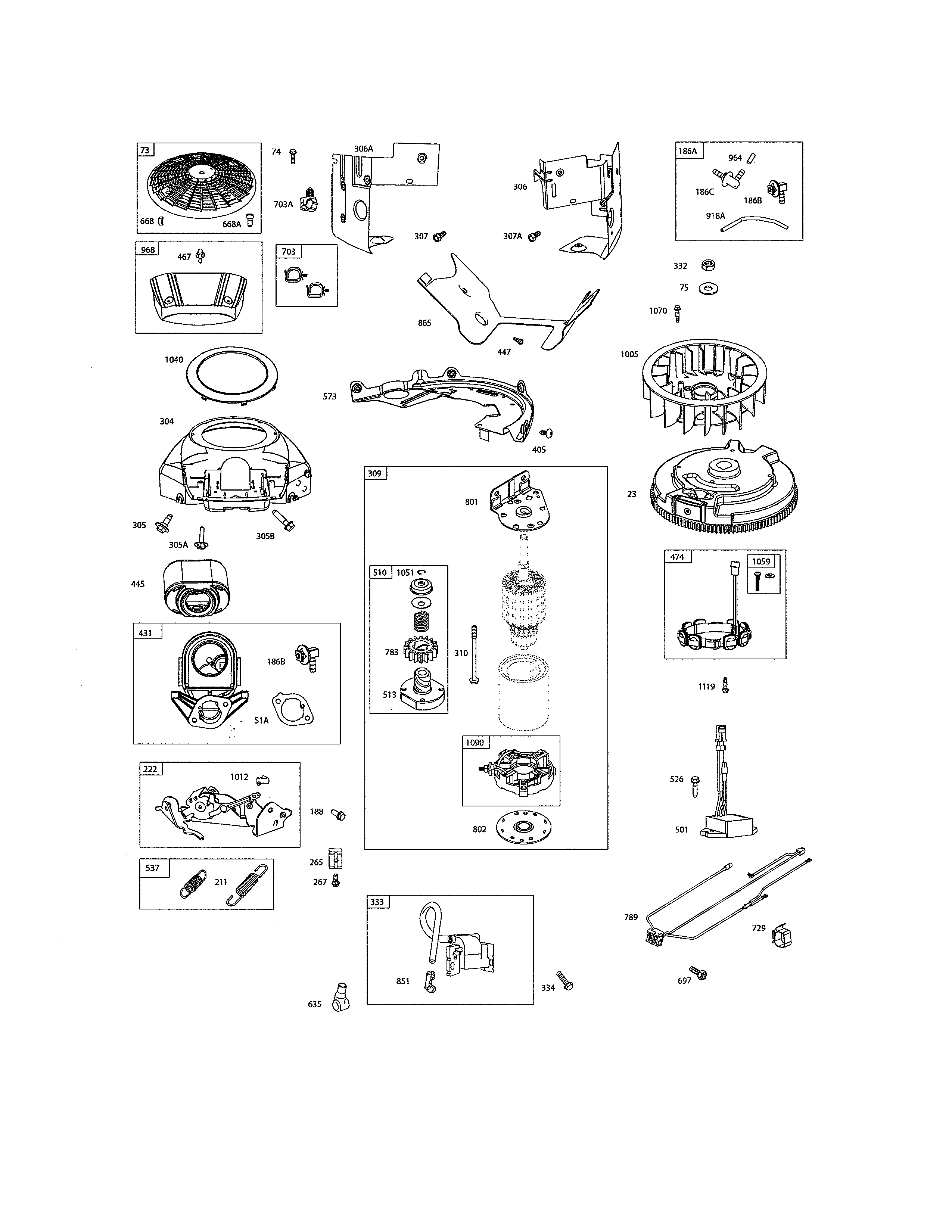Craftsman 917204080 motor-starter/flywheel diagram