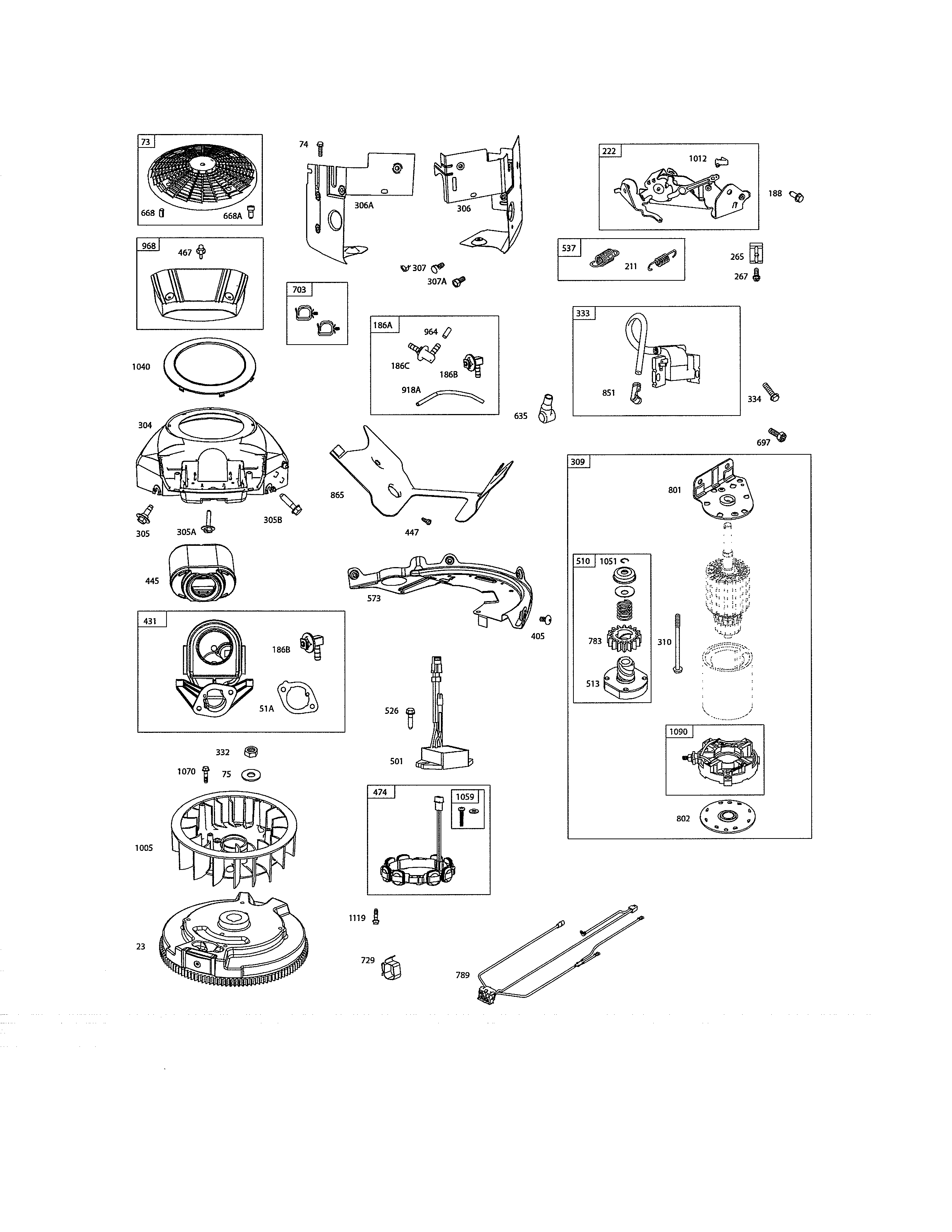 Craftsman 917273941 motor-starter/flywheel/alternator diagram